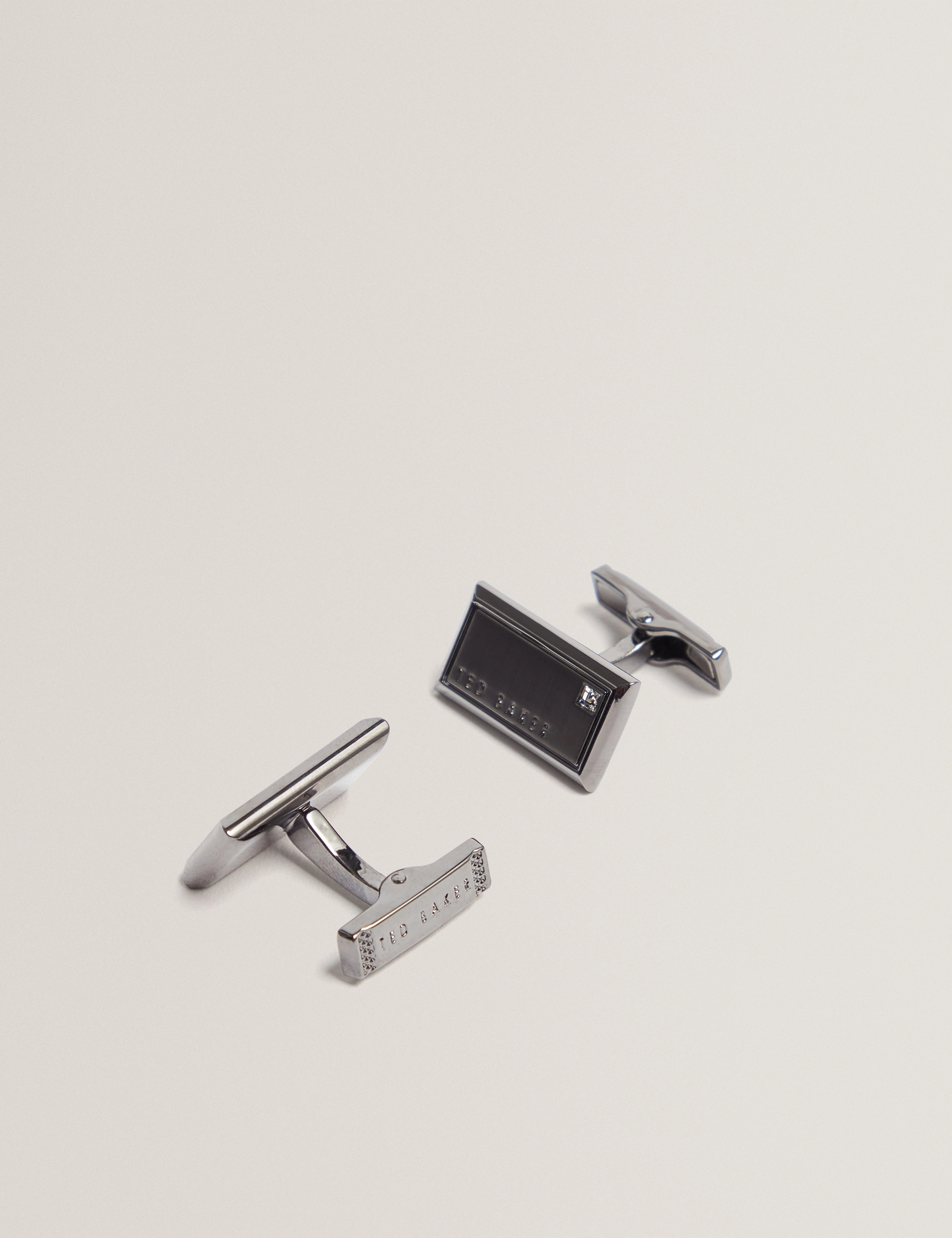 Kristol Brushed Metal Cufflinks Gunmetal - Image 2