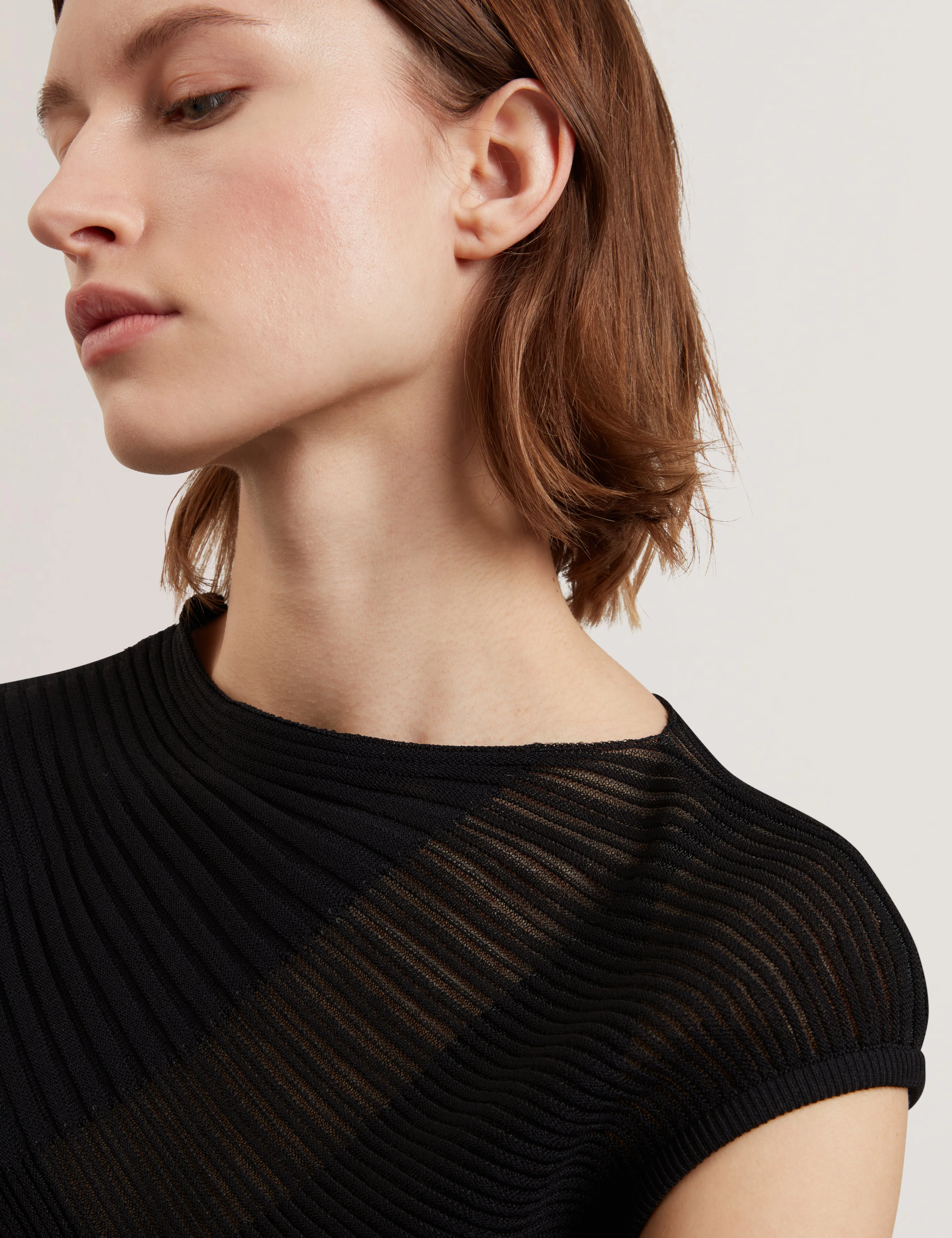 Layynii Invisible Yarn Knit Top Black - Image 4