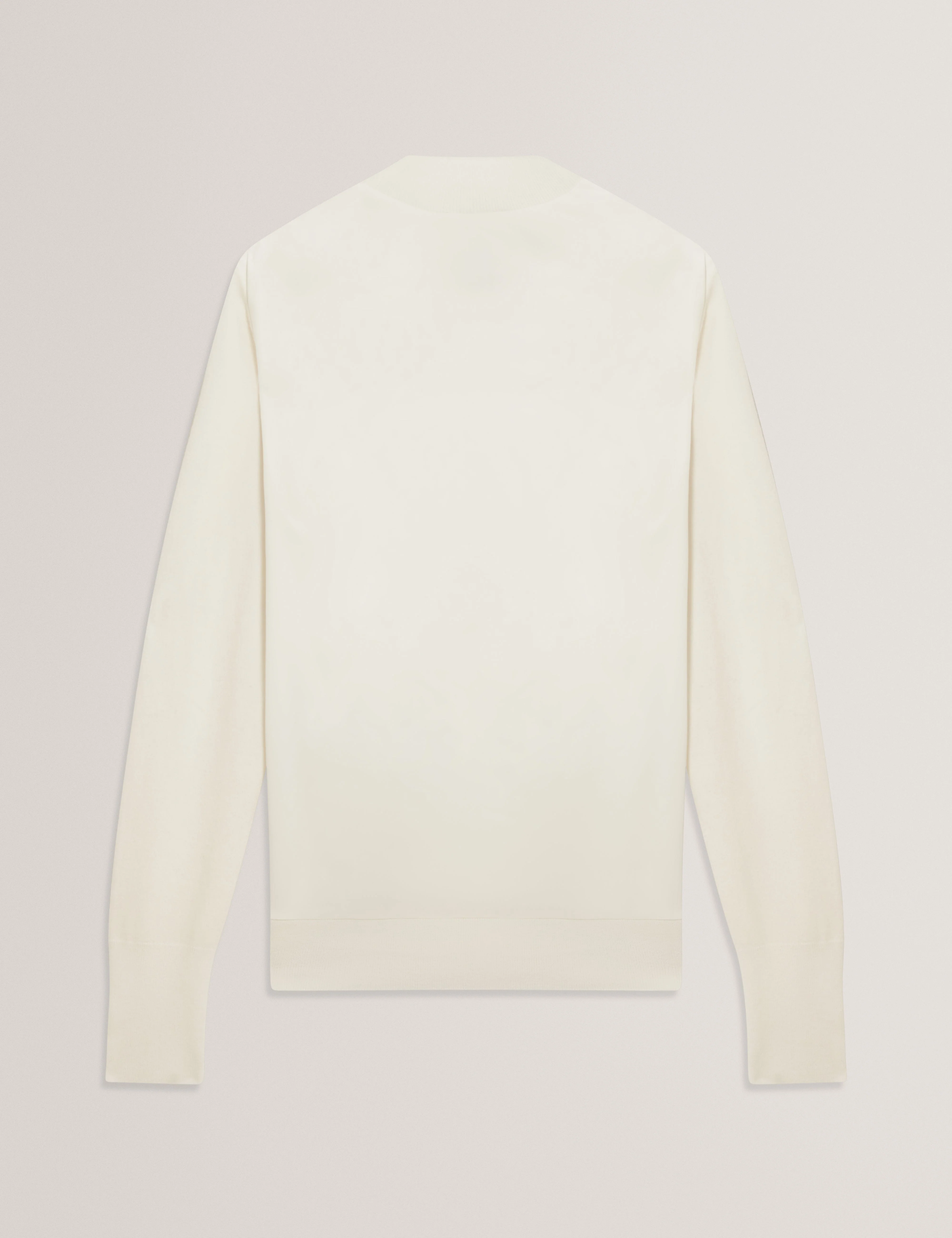 Leslay Draped Front Knitted Long Sleeve Top Ivory - Image 8