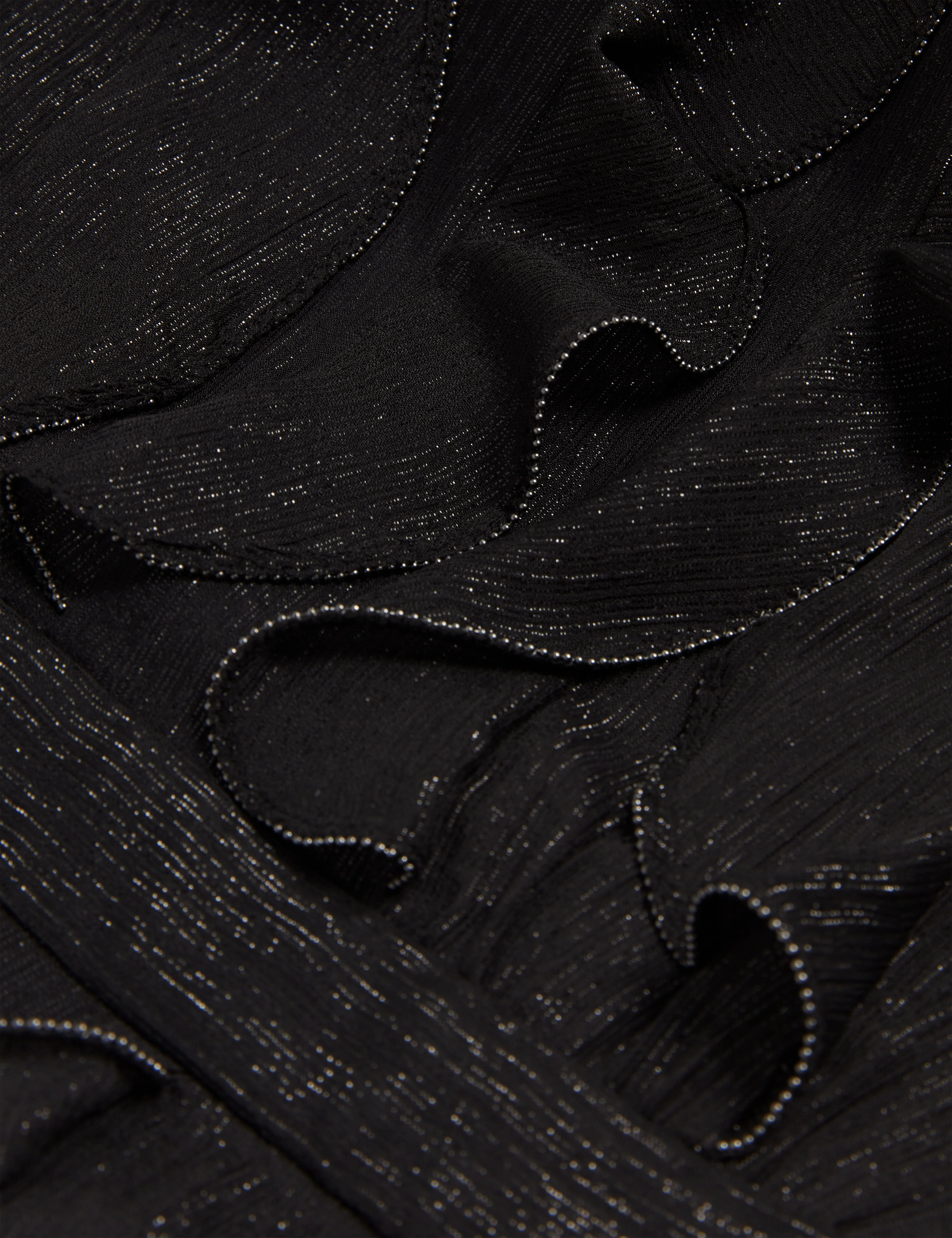 Liyanna Long Sleeve Ruffle Maxi Dress Black - Image 3