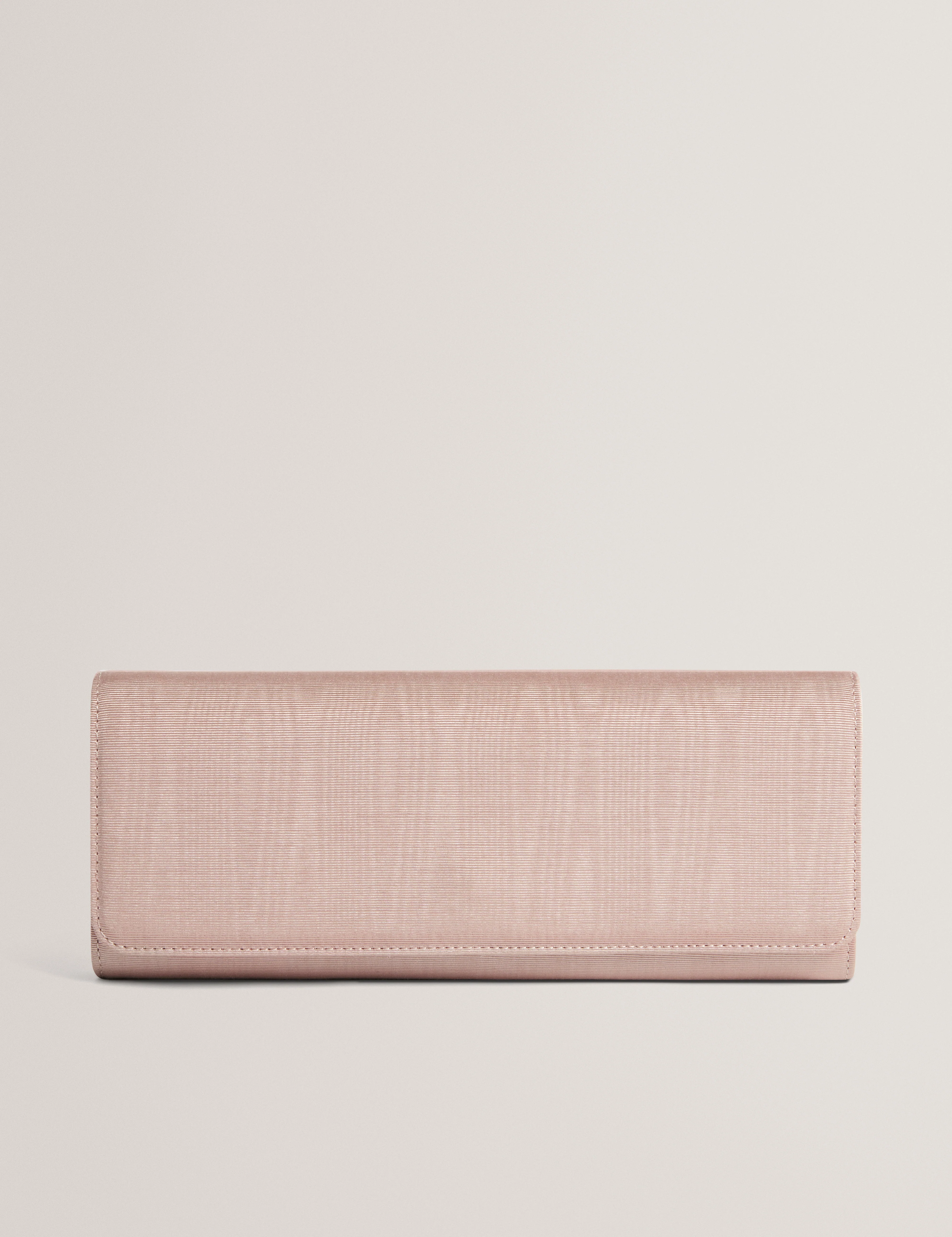 Maliisa Moire Baguette Clutch Bag Lt-Pink