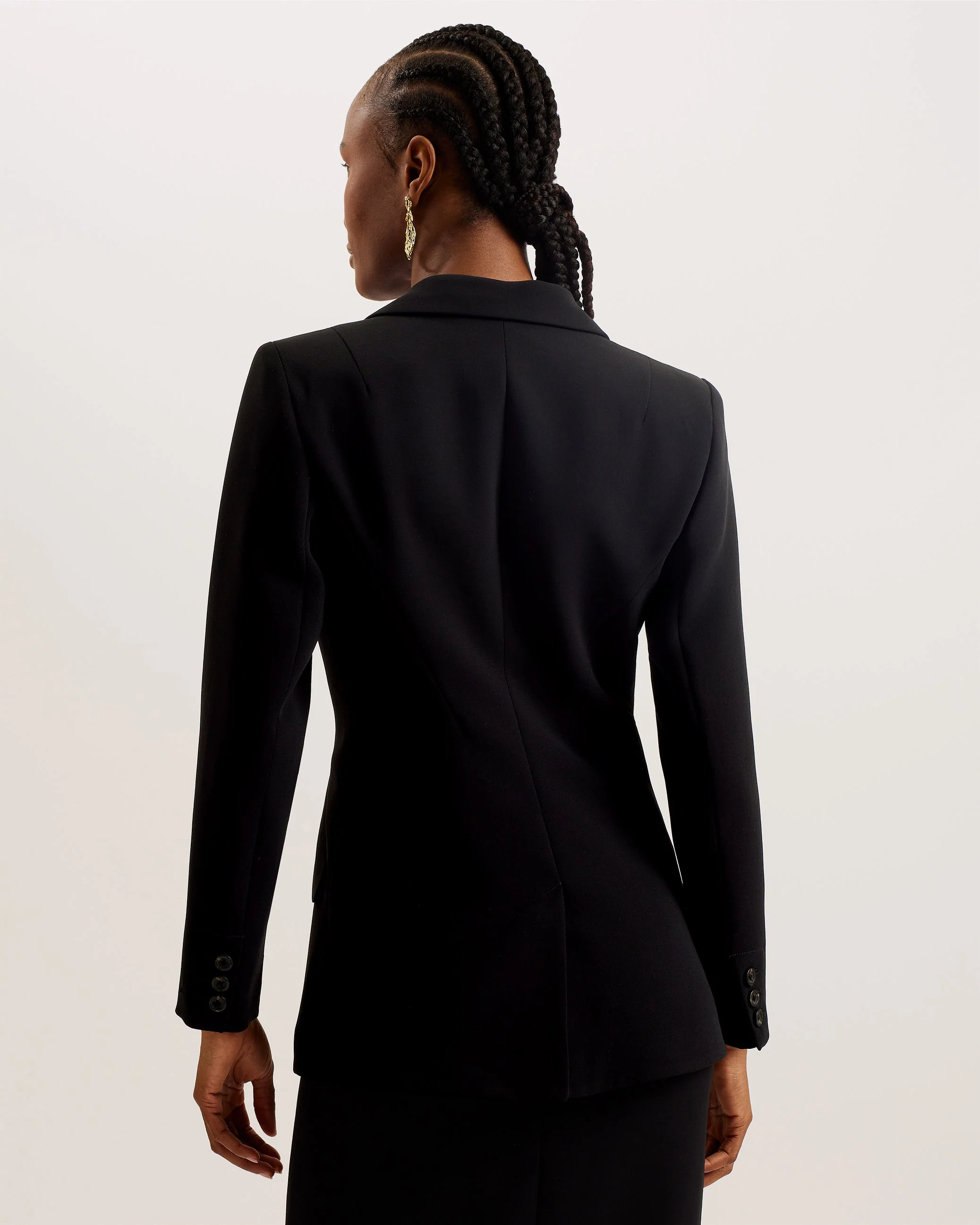 Manabl Single Breasted Tailored Blazer Black - Image 5