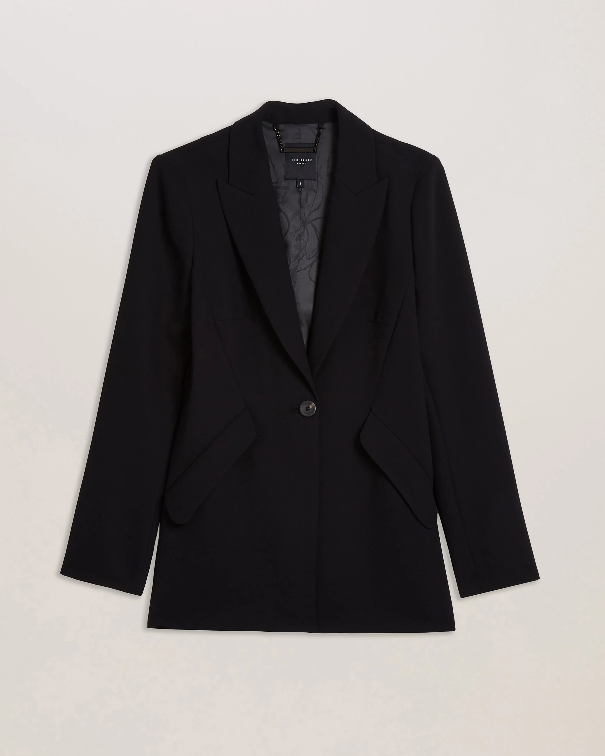 Manabl Single Breasted Tailored Blazer Black - Image 7