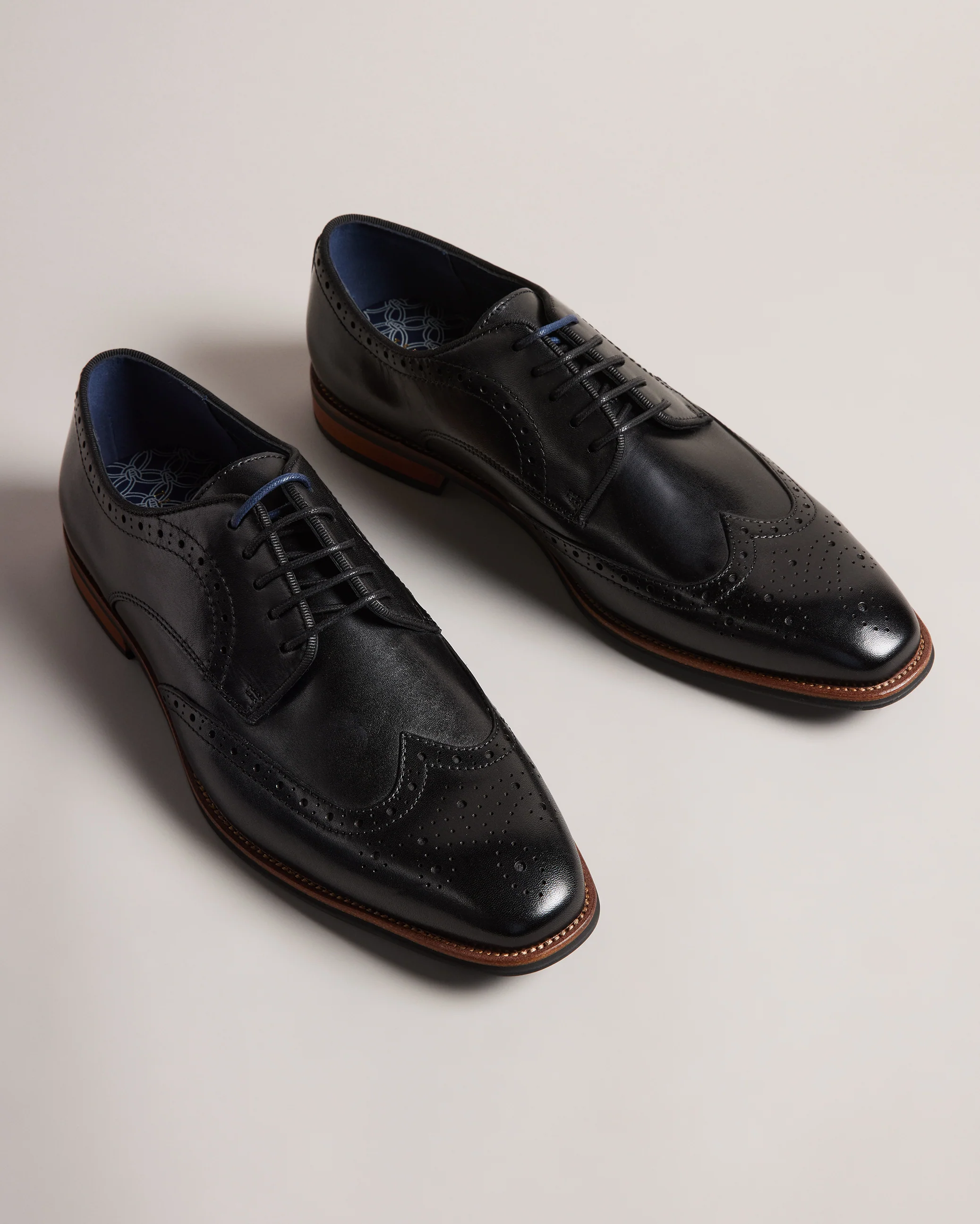 Markuse Brogue Derby Formal Shoe Black - Image 3