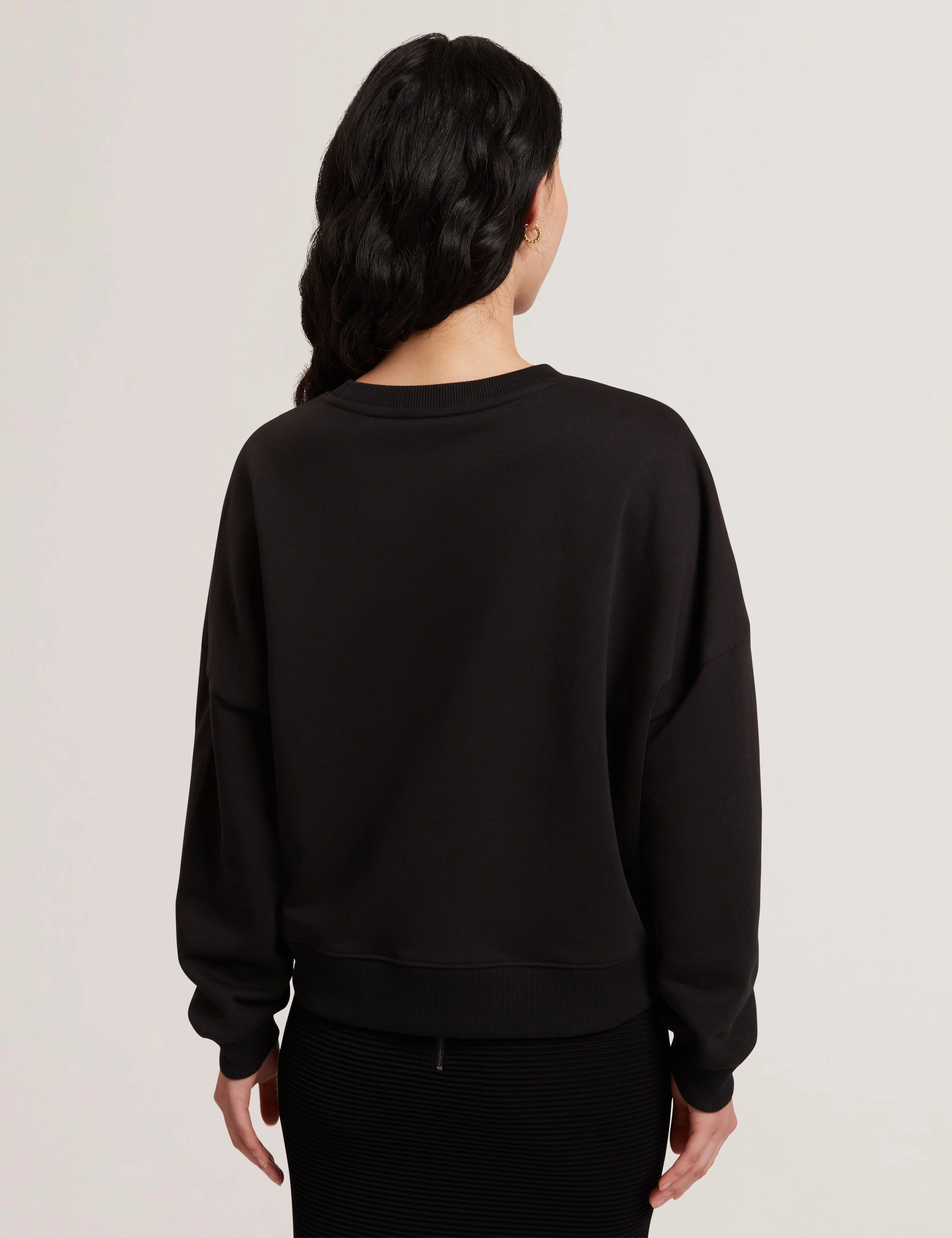 Marssia Printed Sweatshirt Black - Image 5