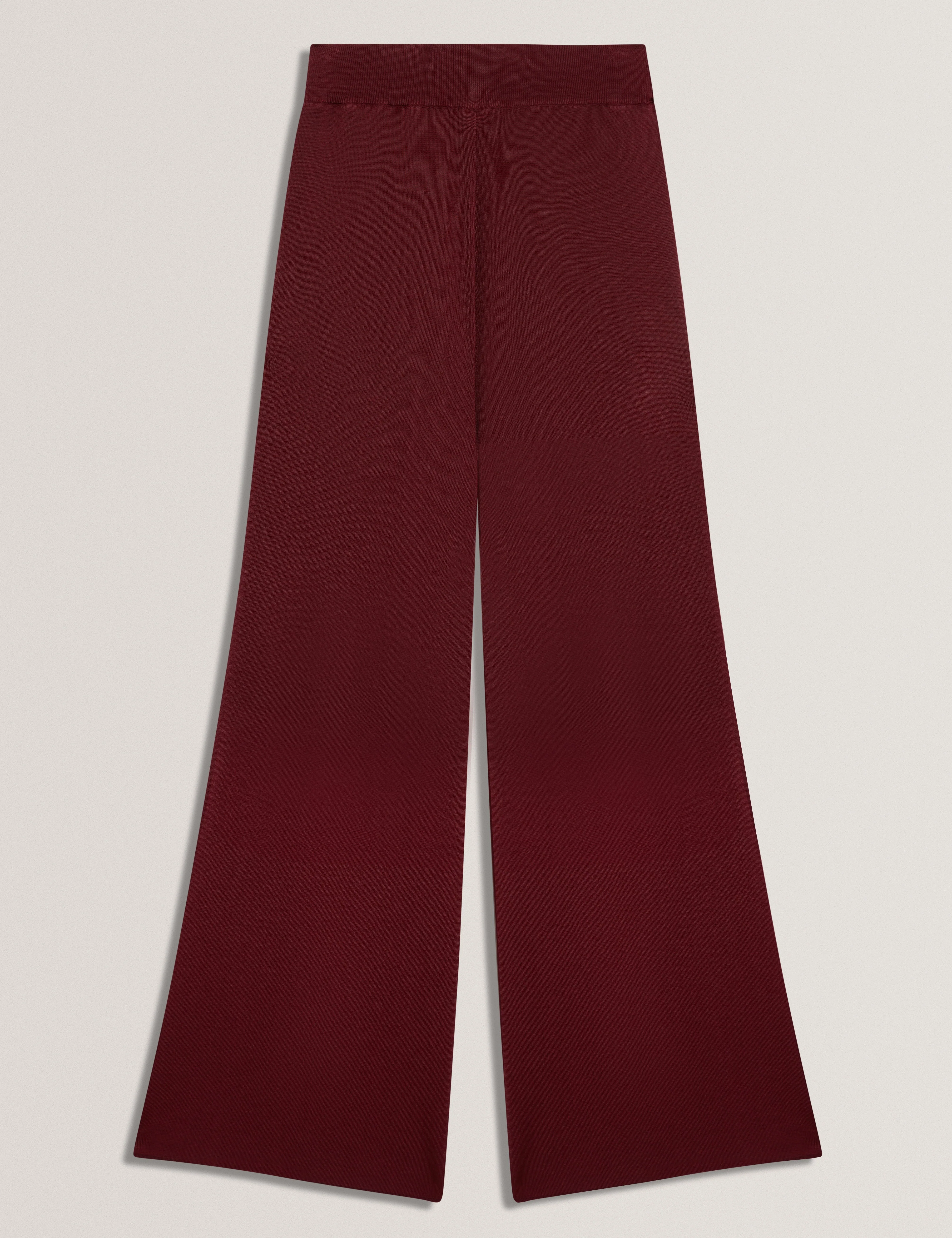 Matilli Wide Leg Knit Trouser Maroon - Image 7