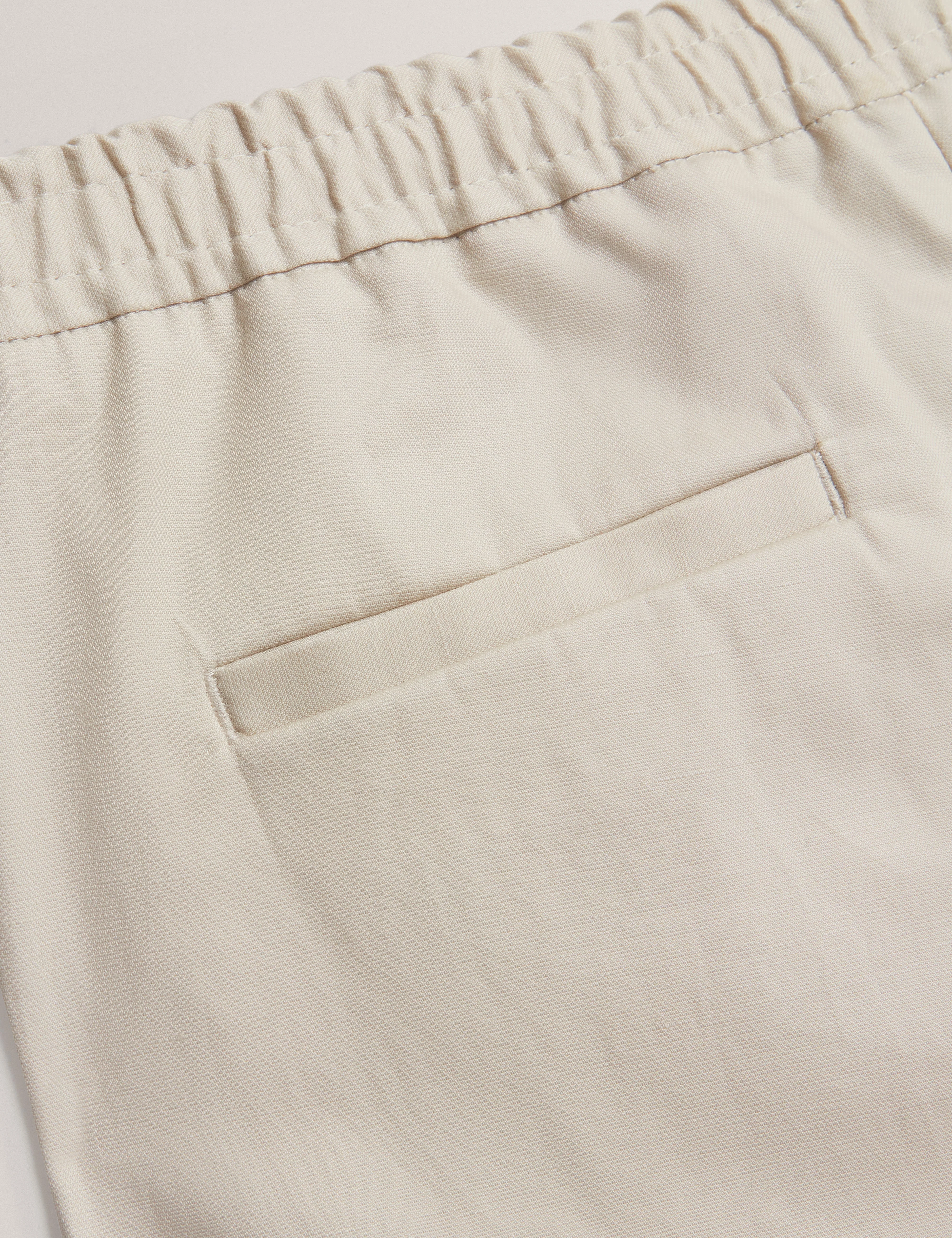 Maurce Straight Leg Linen Blend Trouser Natural - Image 3