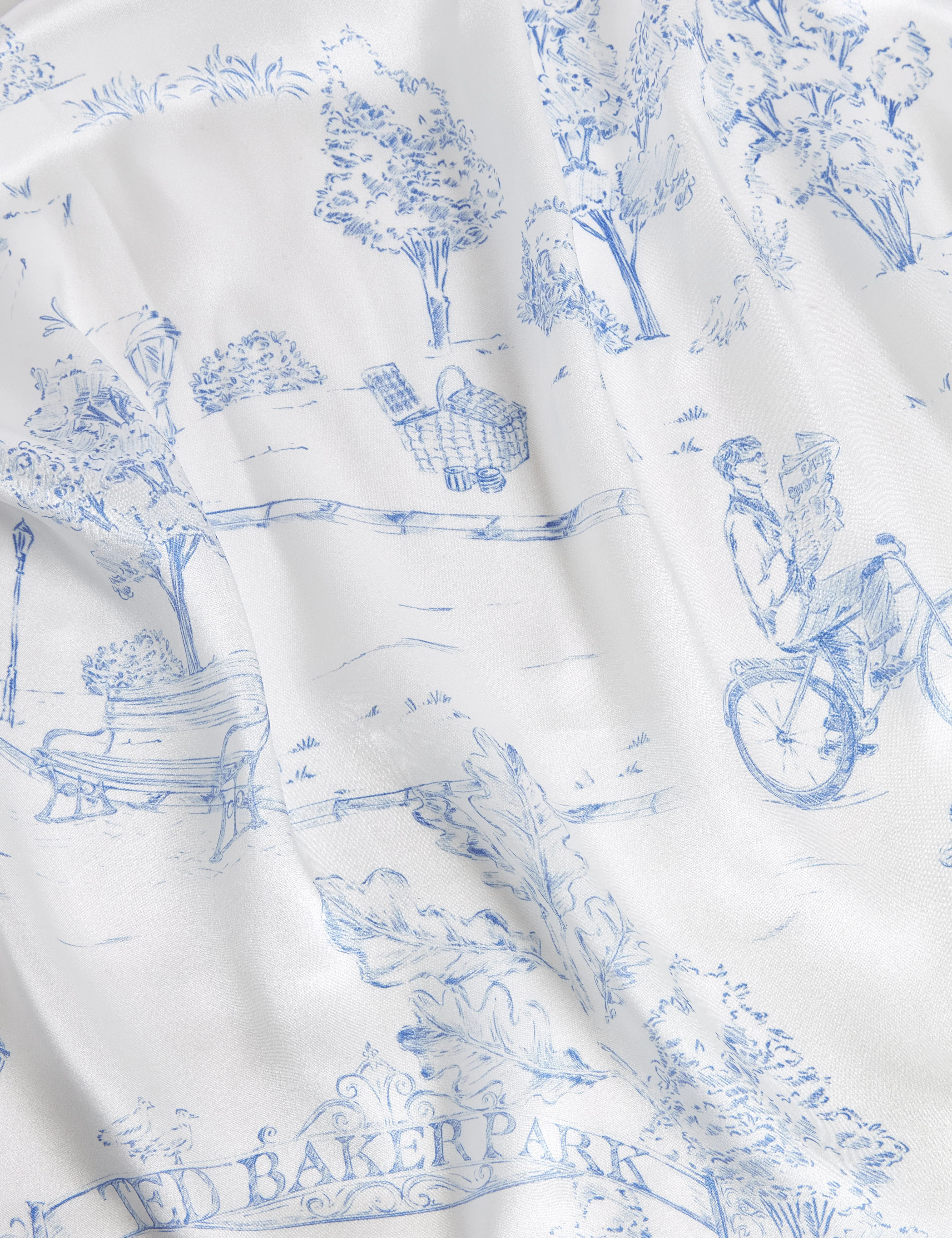Mauvie Printed Square Scarf White - Image 4