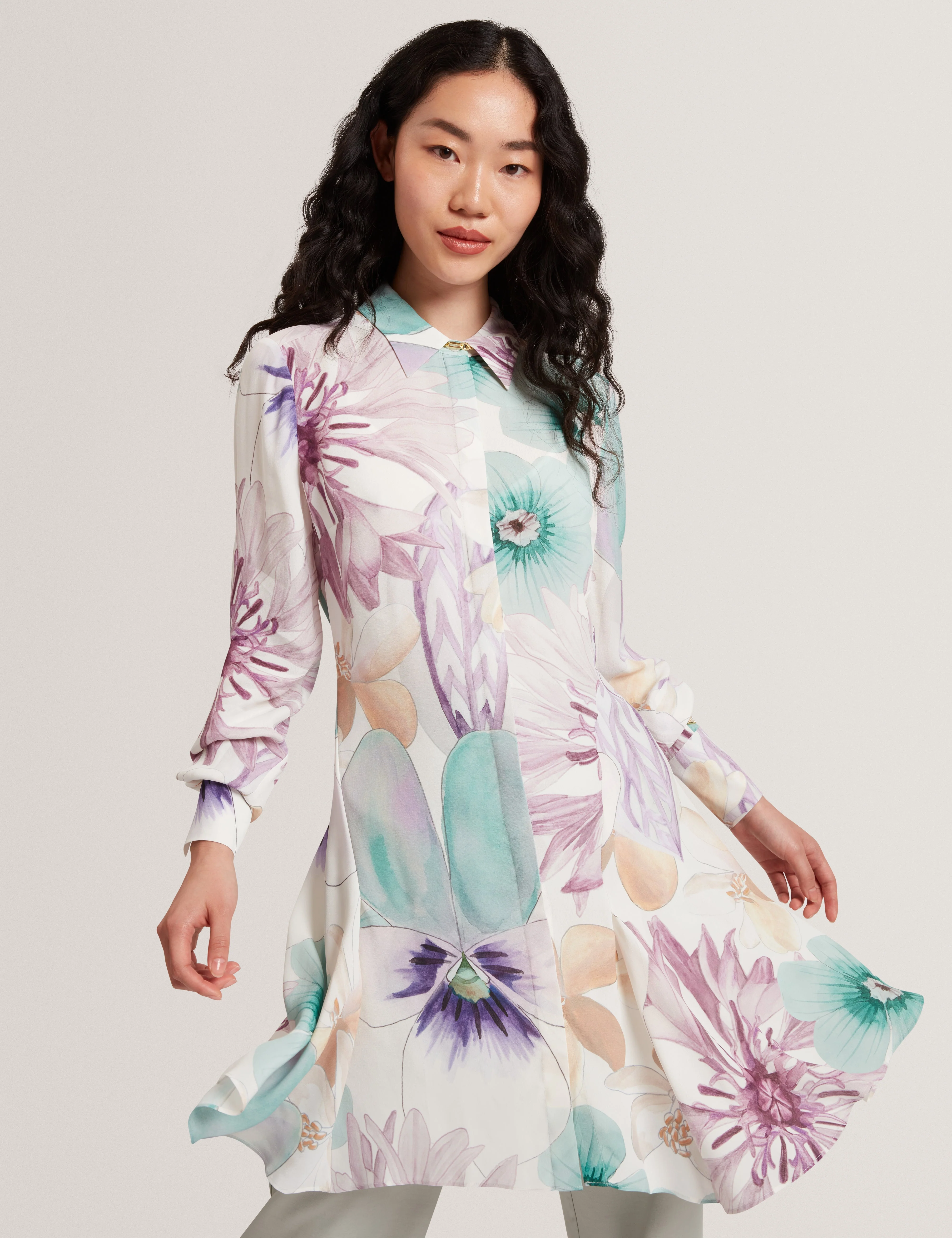 Mayha Print Mini Shirt Dress White - Image 4