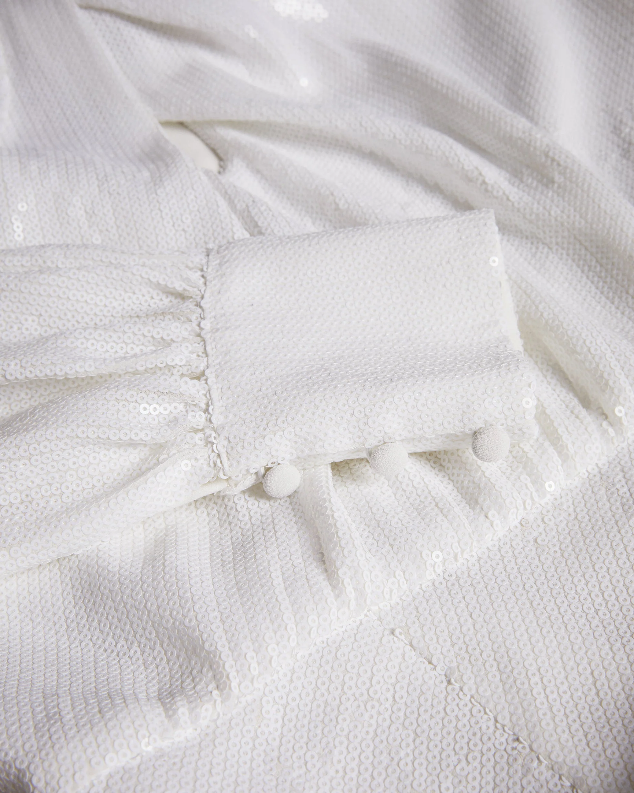 Mayrose Maxi Dress With Blouson Sleeves White - Image 3