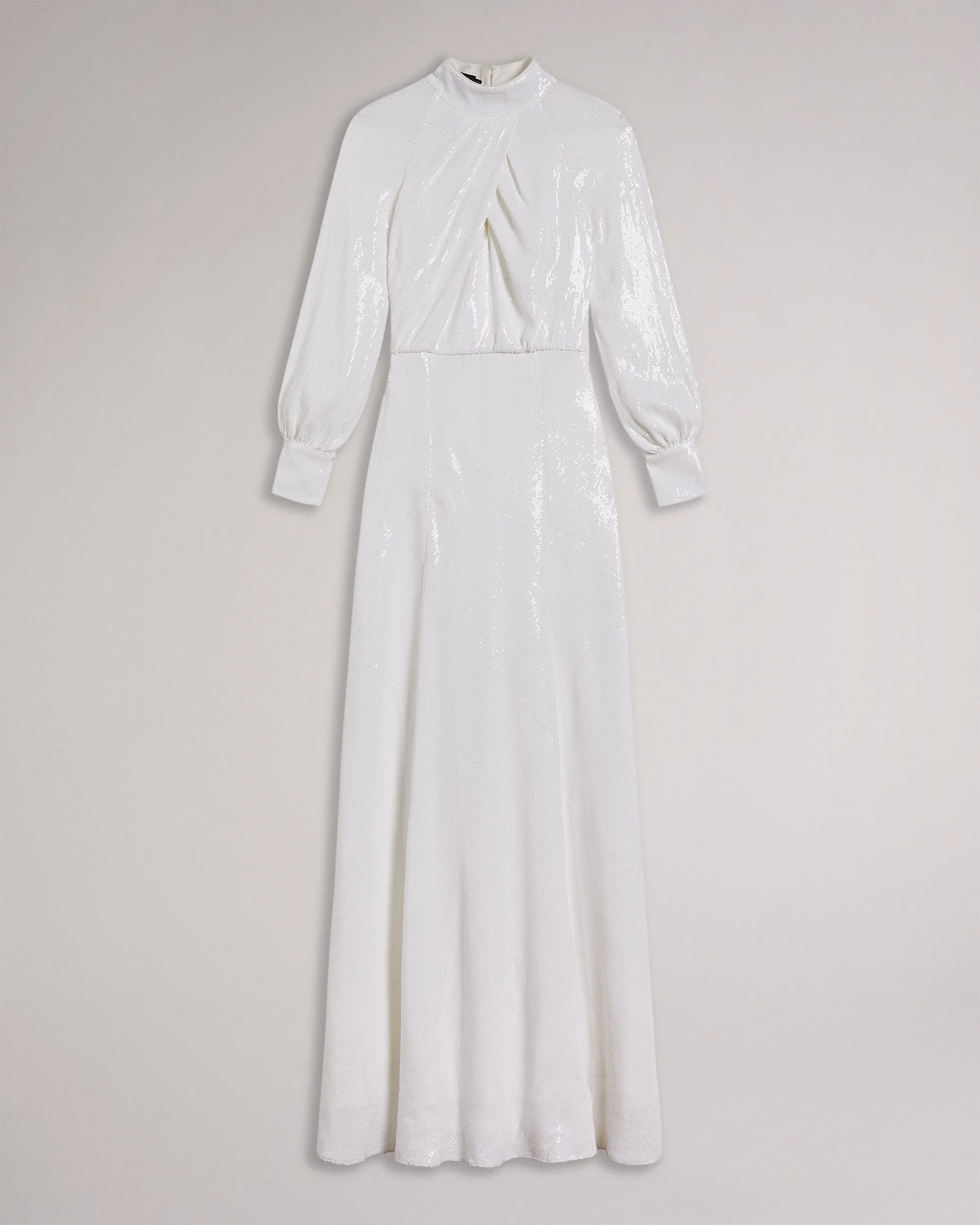 Mayrose Maxi Dress With Blouson Sleeves White - Image 6