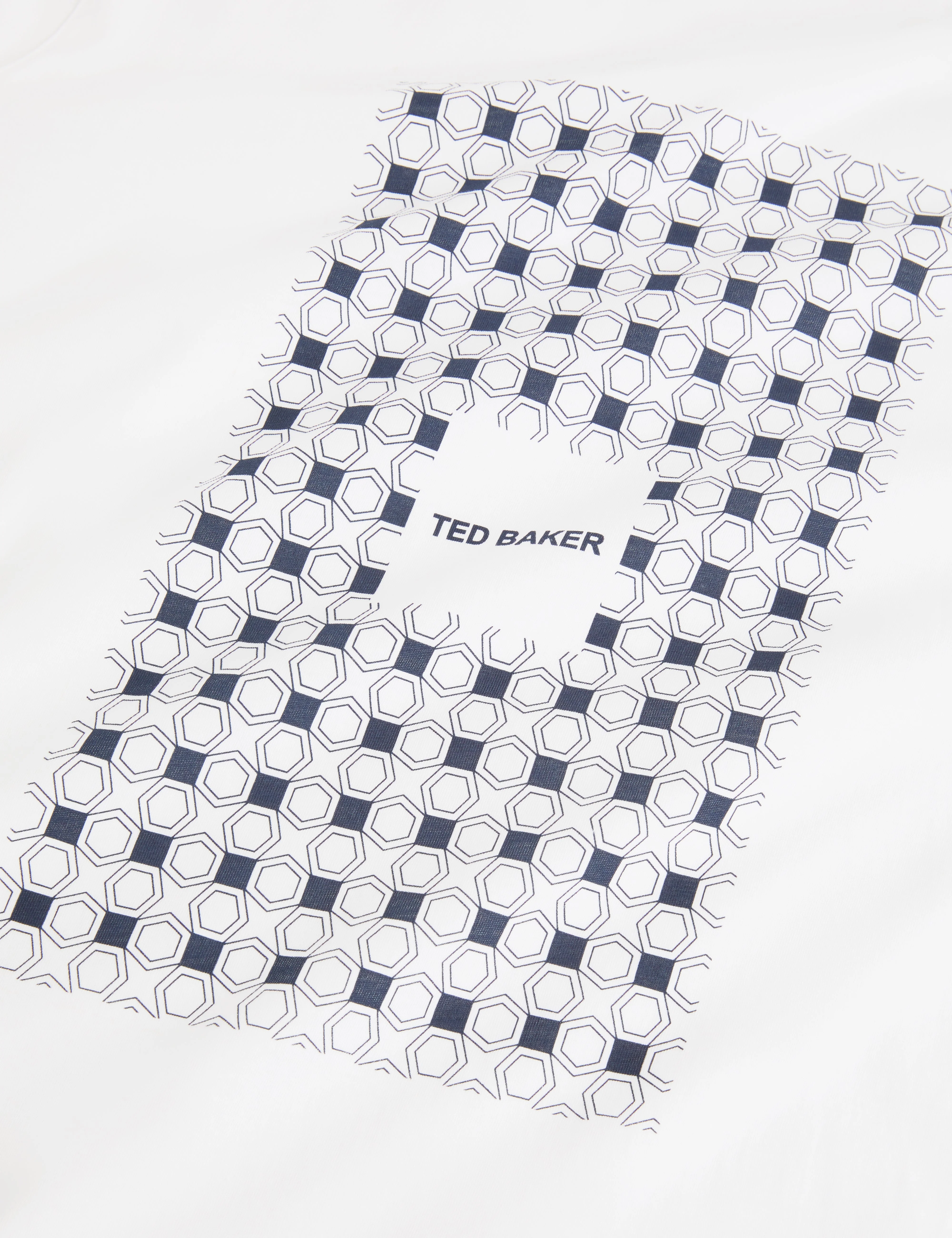 Mccourt Short Sleeve Box Print T-Shirt White - Image 3