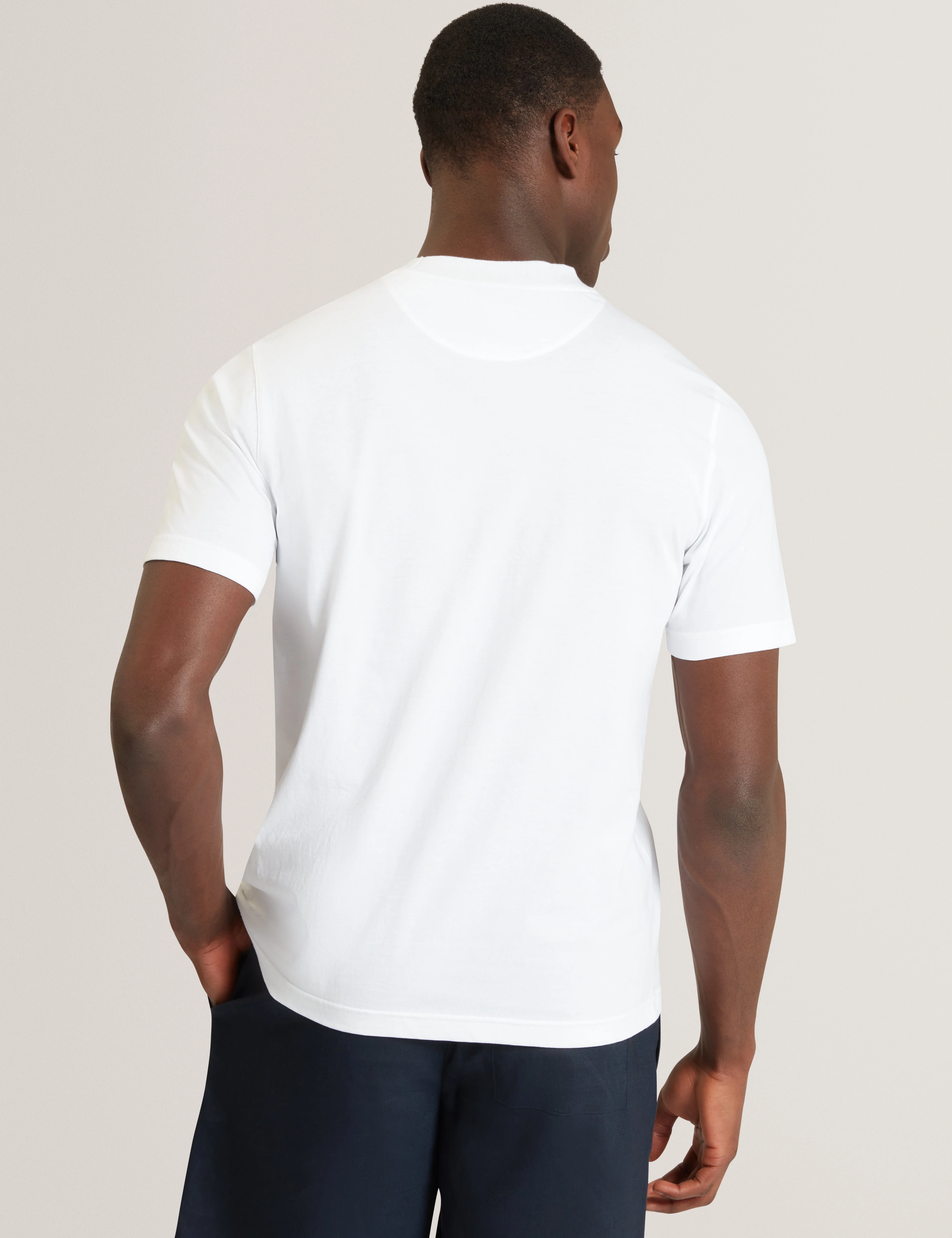 Mccourt Short Sleeve Box Print T-Shirt White - Image 5