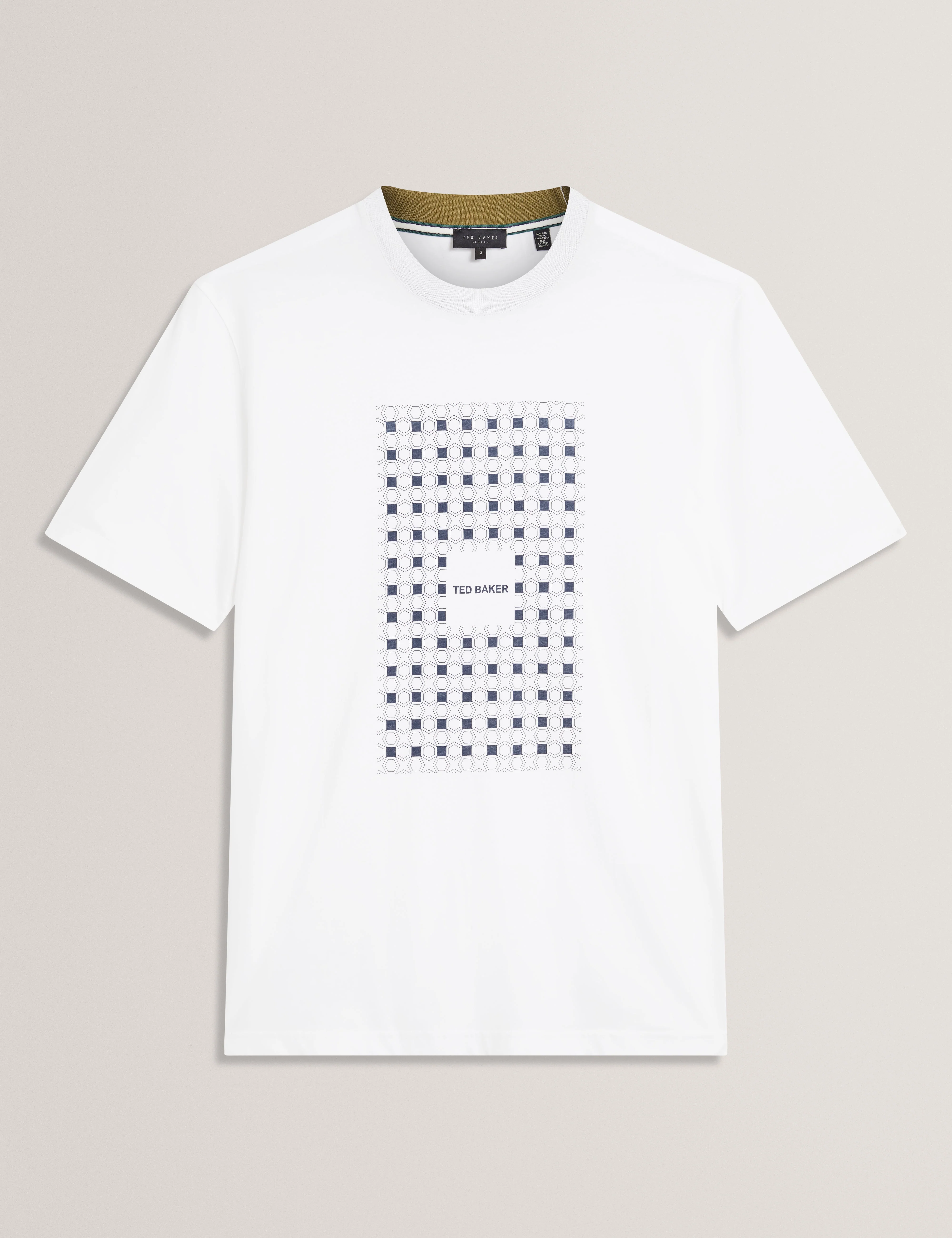 Mccourt Short Sleeve Box Print T-Shirt White - Image 6