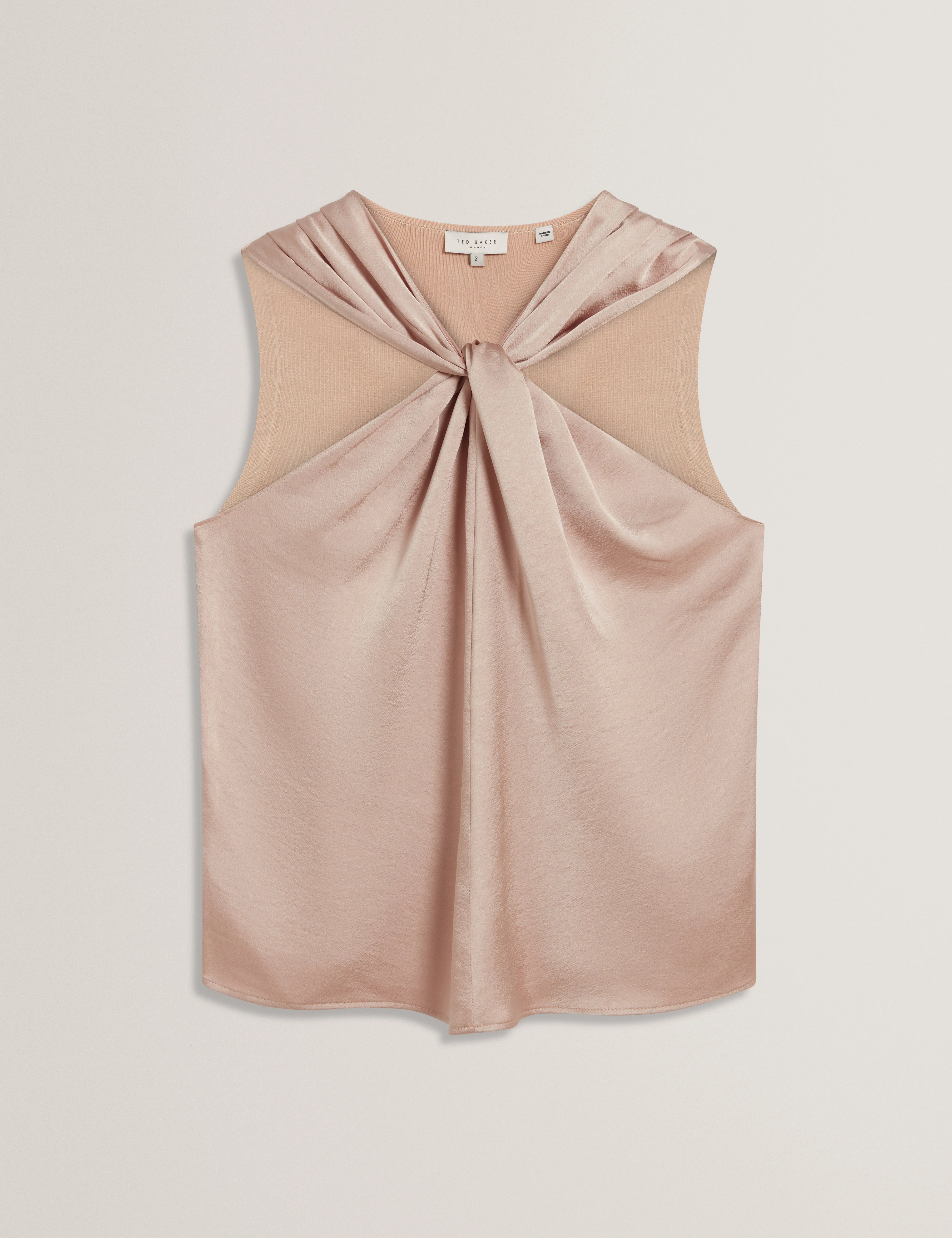 Myllia Knitted Twist Neck Top Gold - Image 6