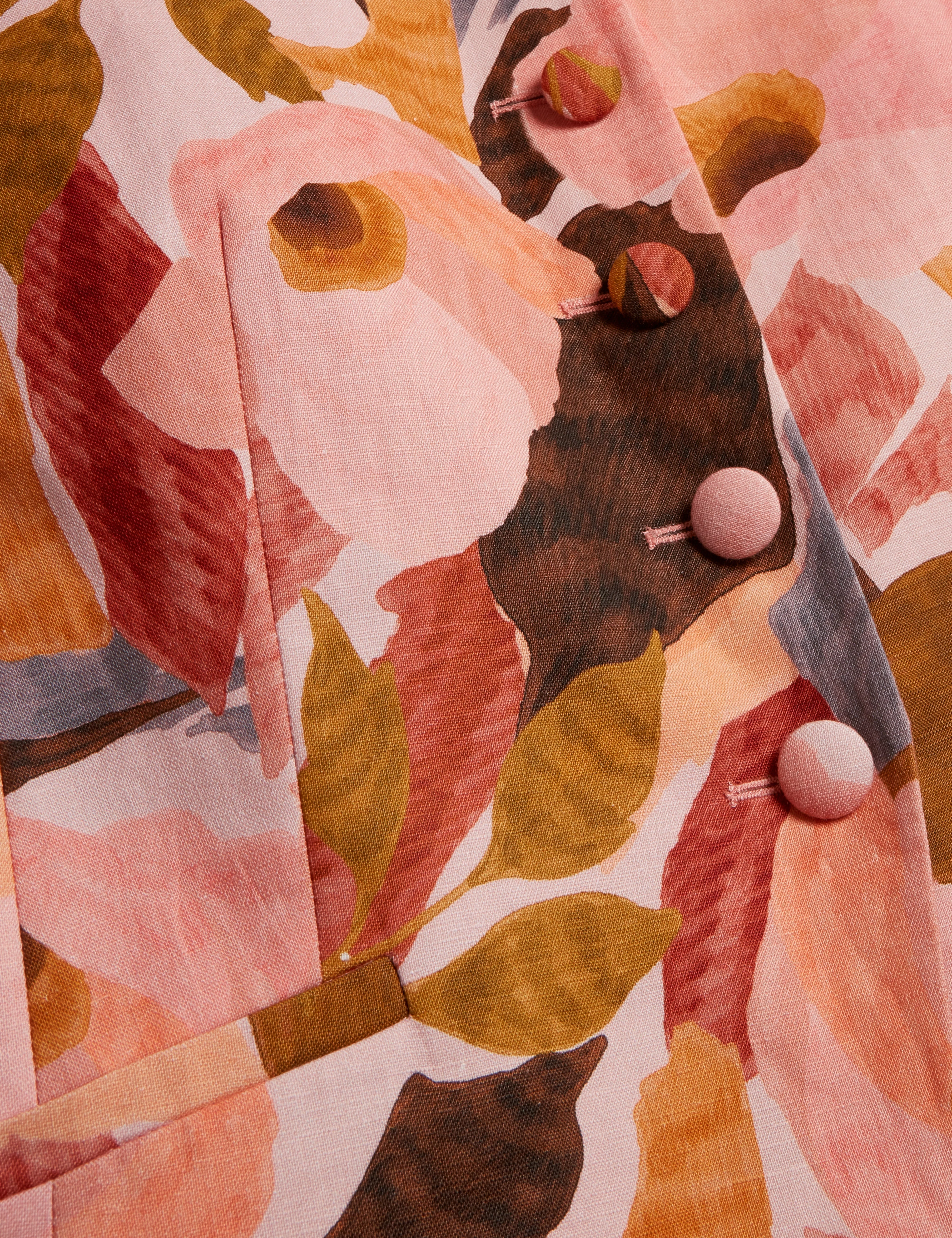 Narlla Printed Tailored Waistcoat Coral - Image 4