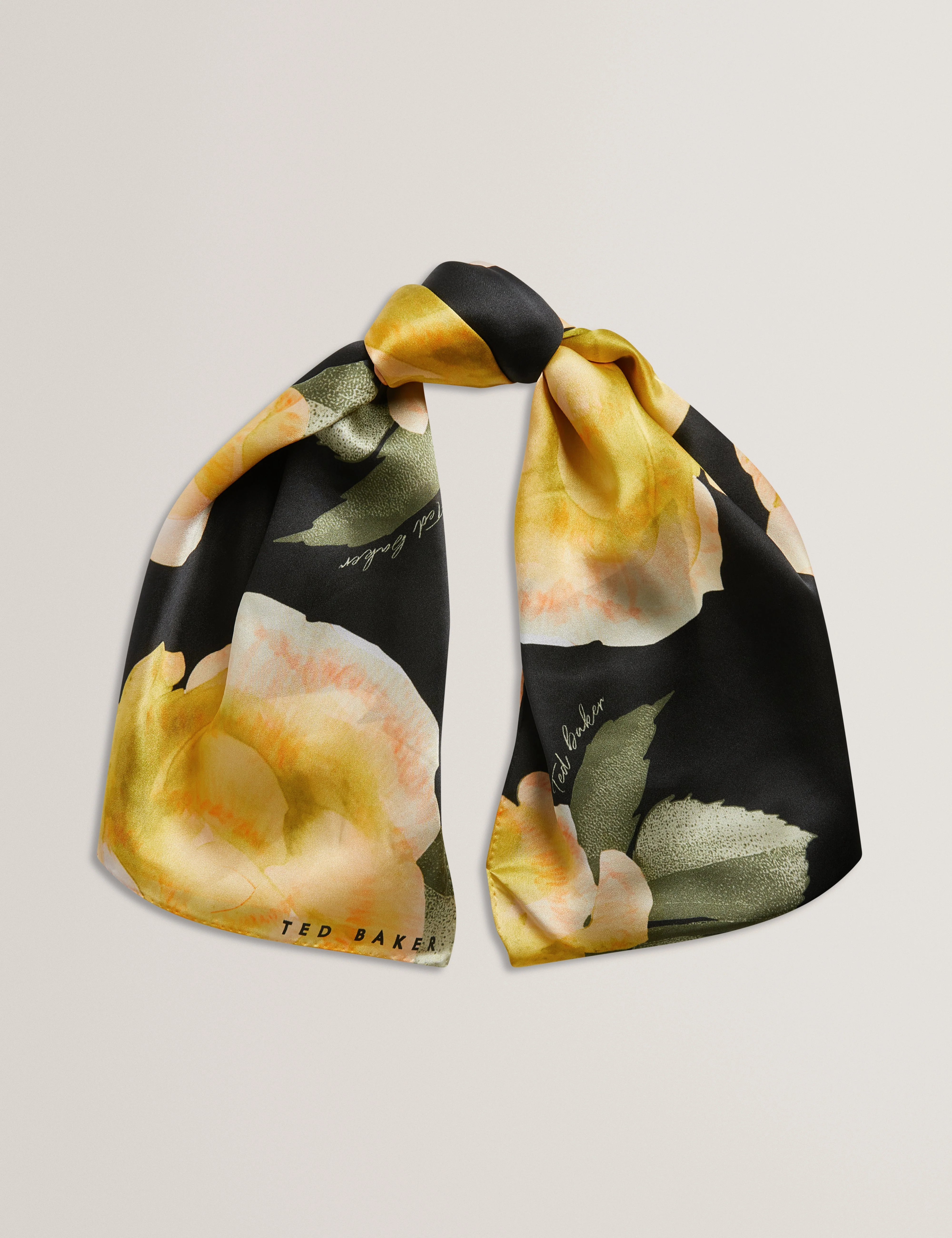 Paulay Printed Wide Scarf Black