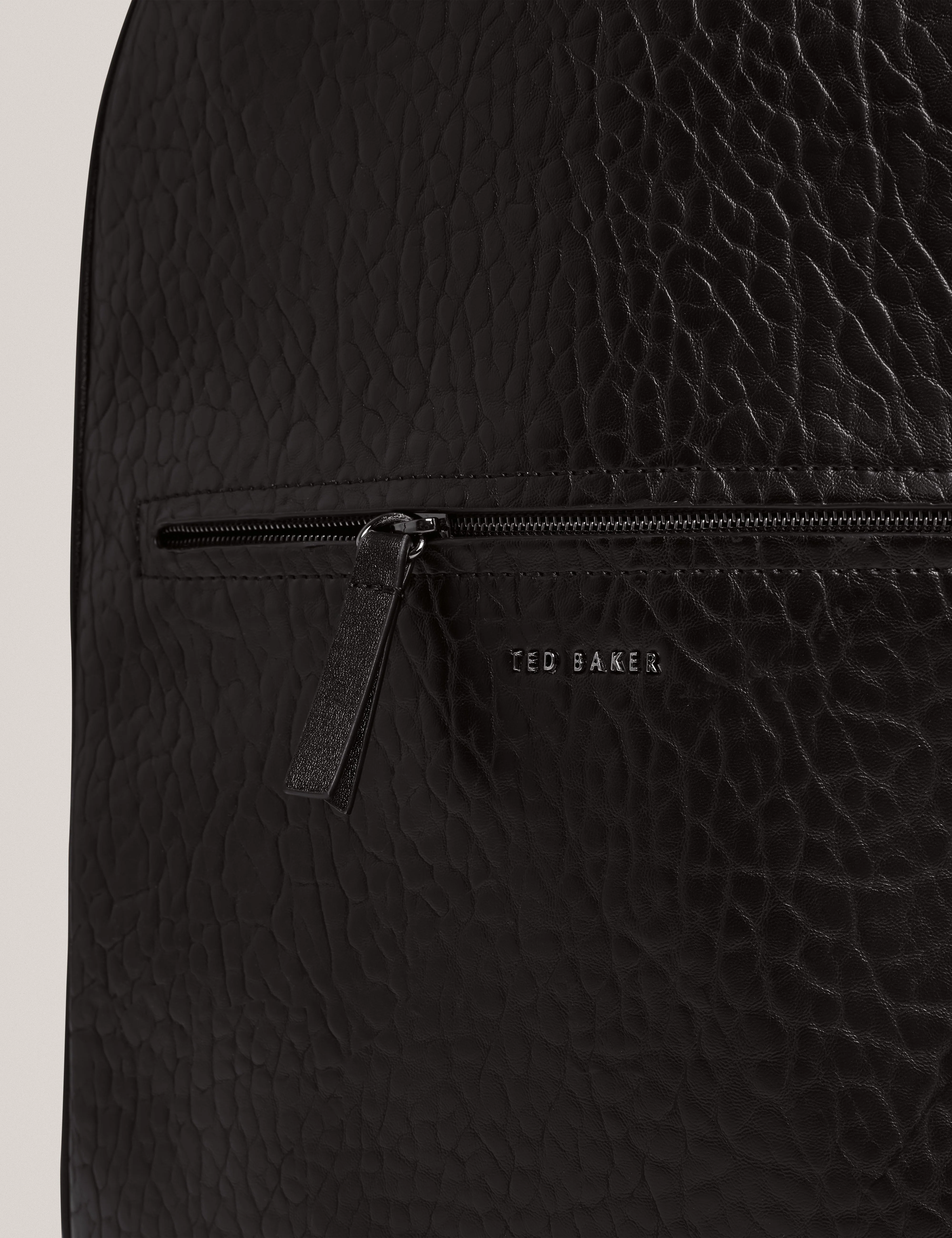 Periin Pebbled Pu Backpack Black - Image 3