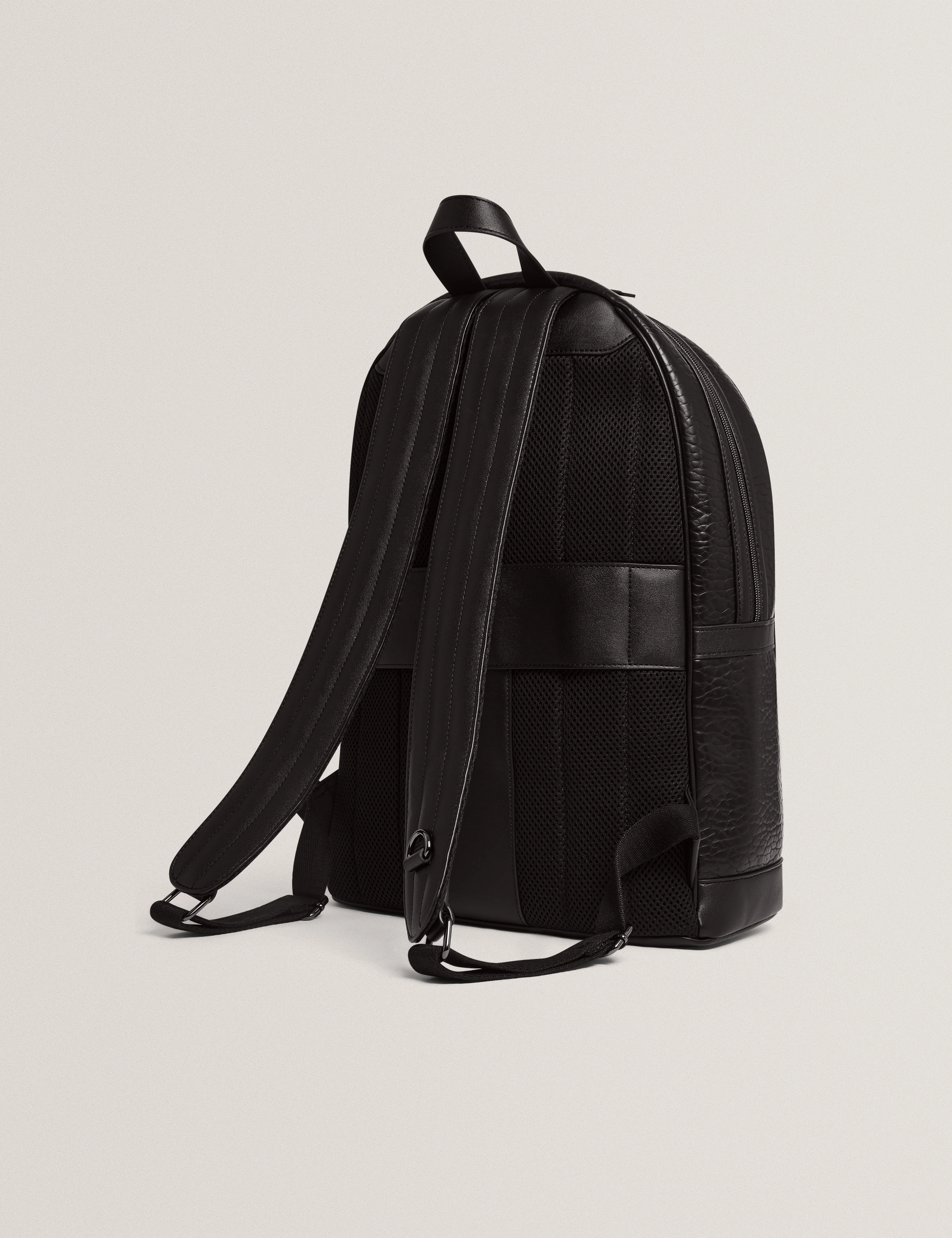 Periin Pebbled Pu Backpack Black - Image 4