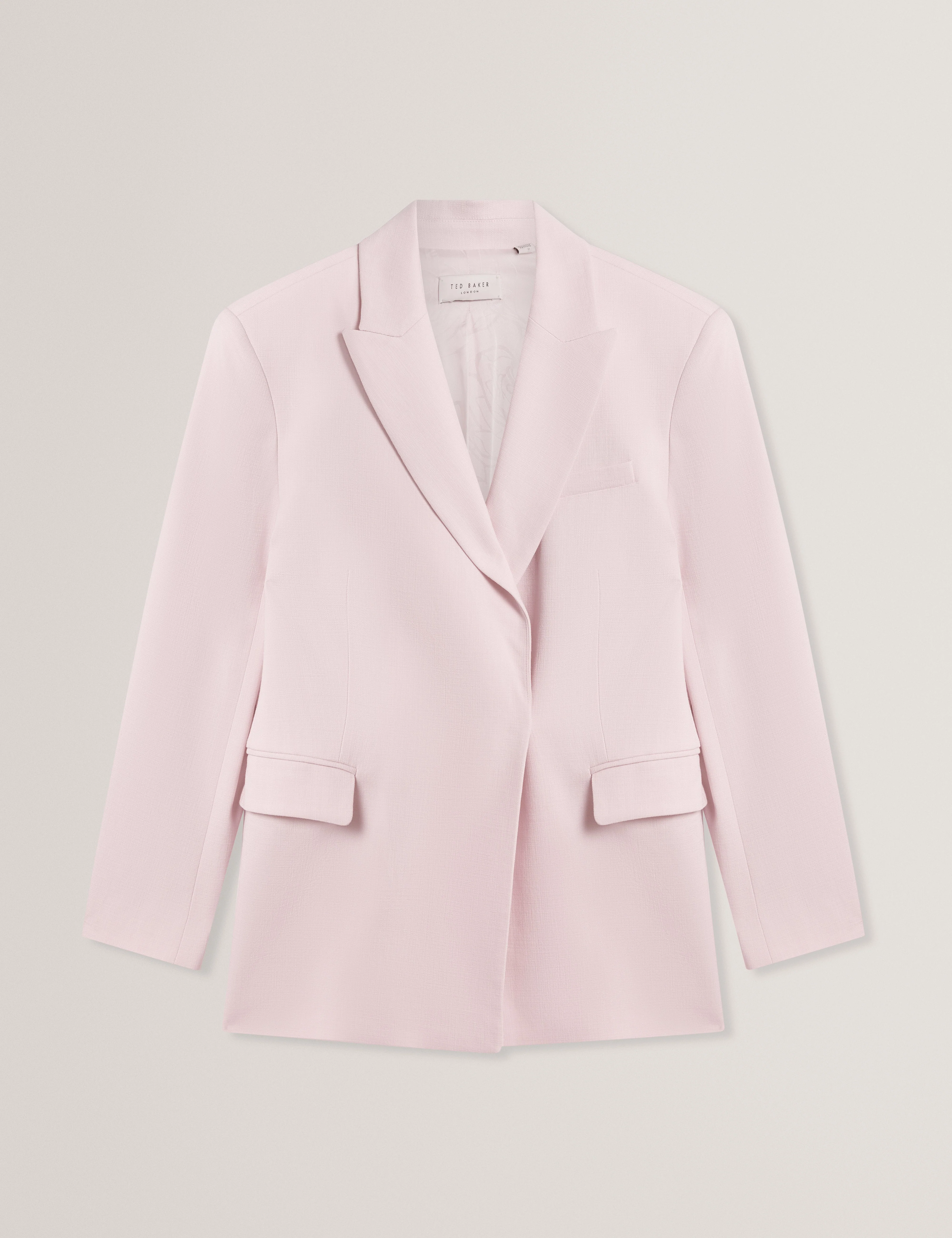 Peyaan Relaxed Longline Blazer Lt-Pink - Image 7