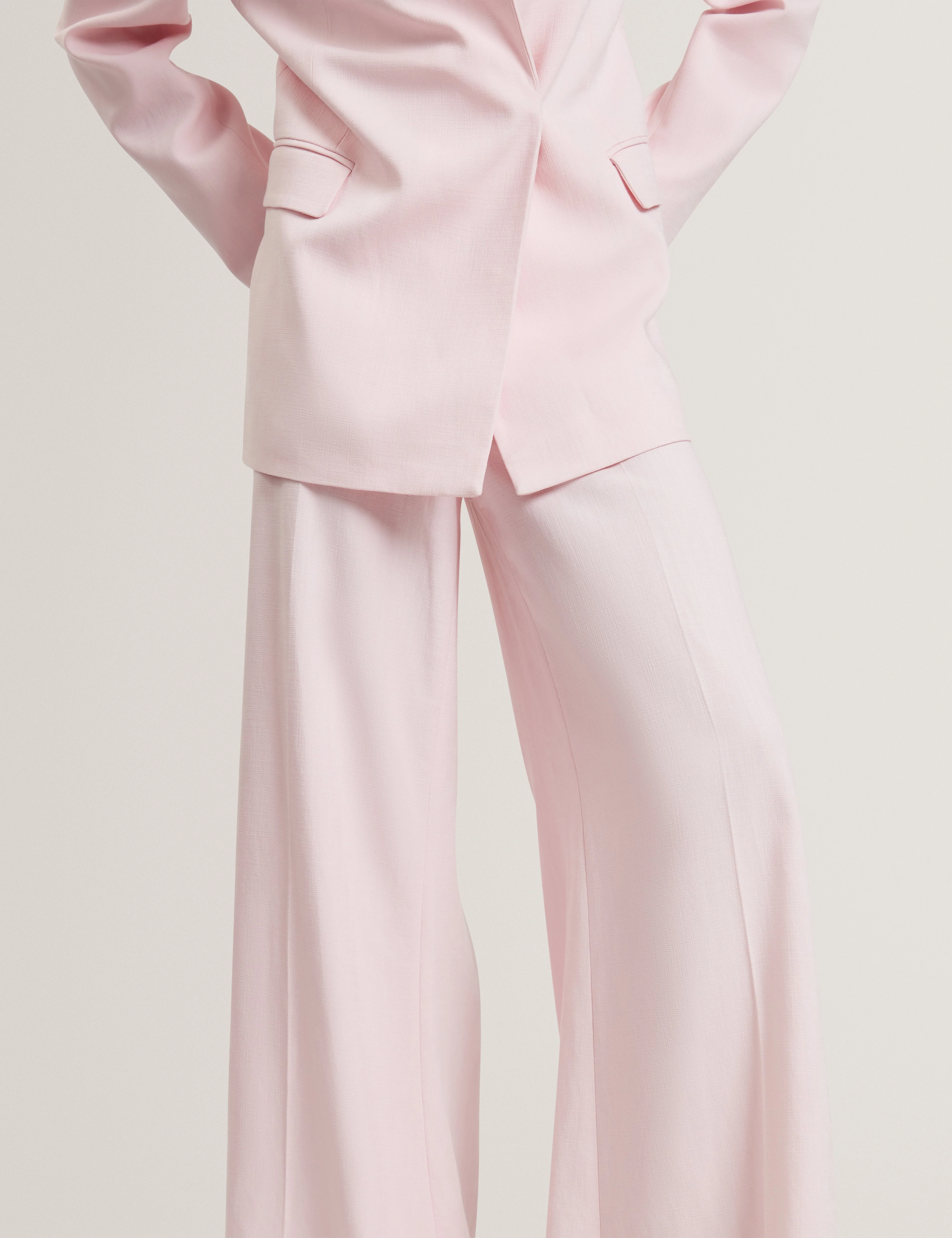 Peyat Tailored Wide Leg Trouser Lt-Pink - Image 6