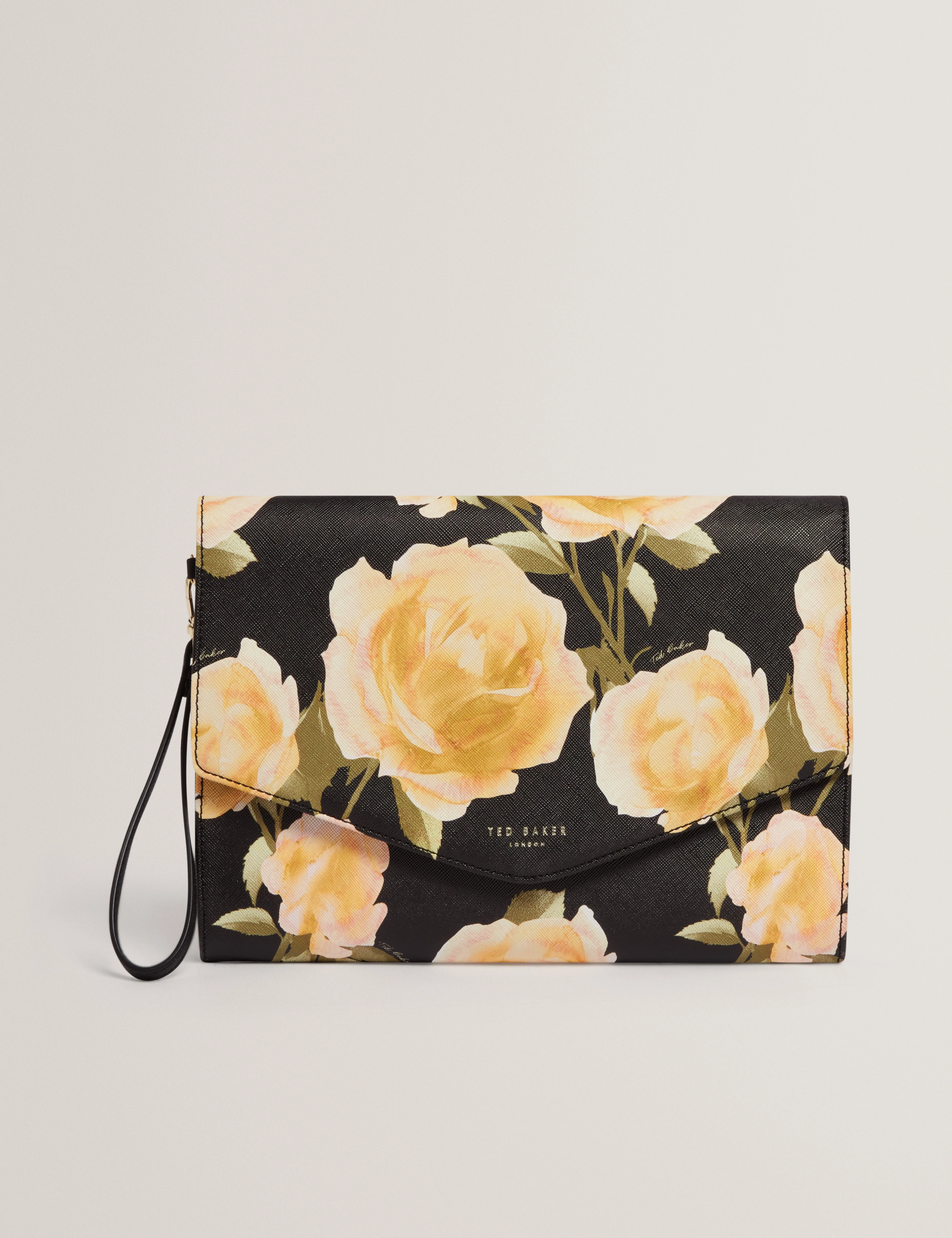 Raymi Floral Printed Pouch Black