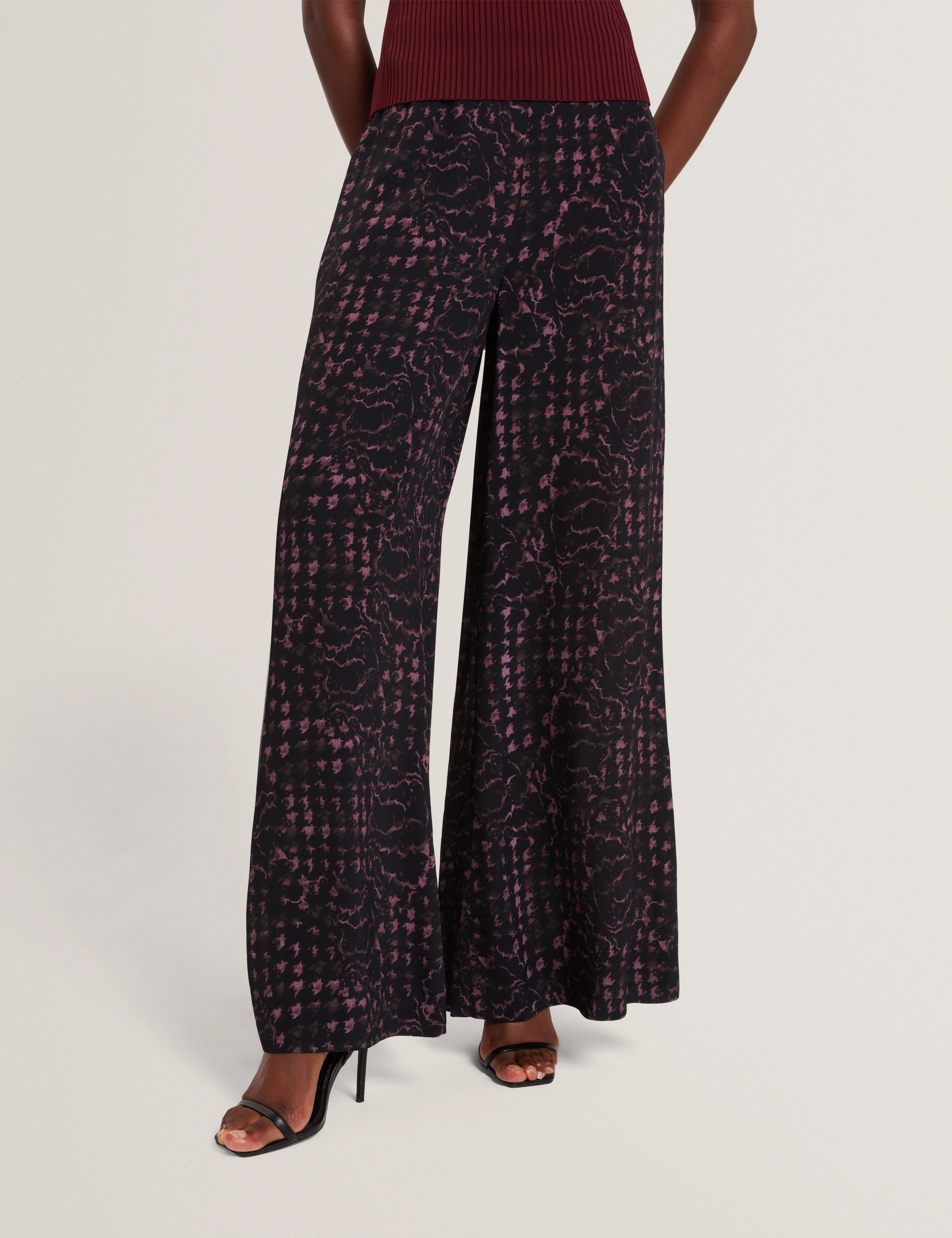 Reecha Printed Wide Leg Trouser Black - Image 2