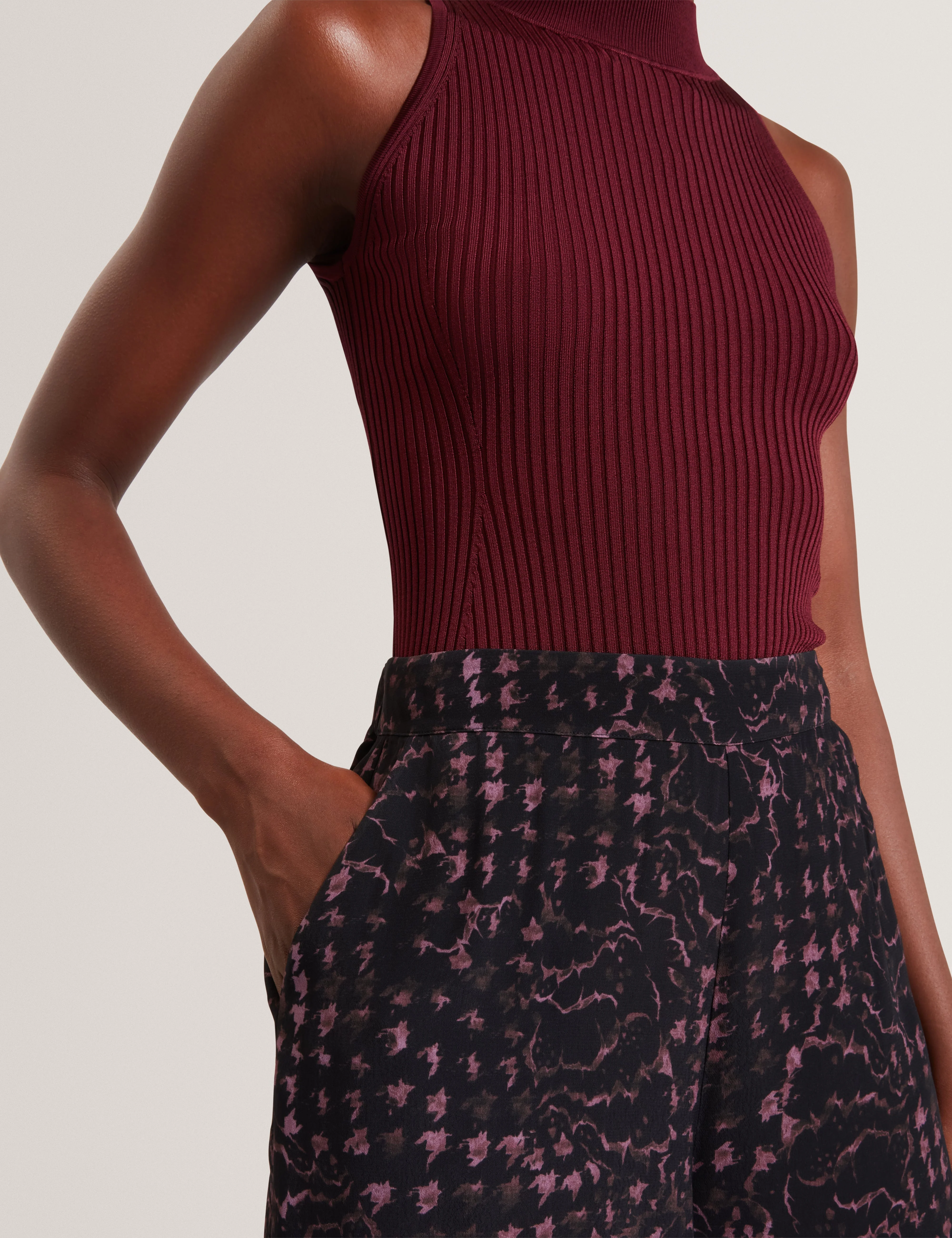 Reecha Printed Wide Leg Trouser Black - Image 4