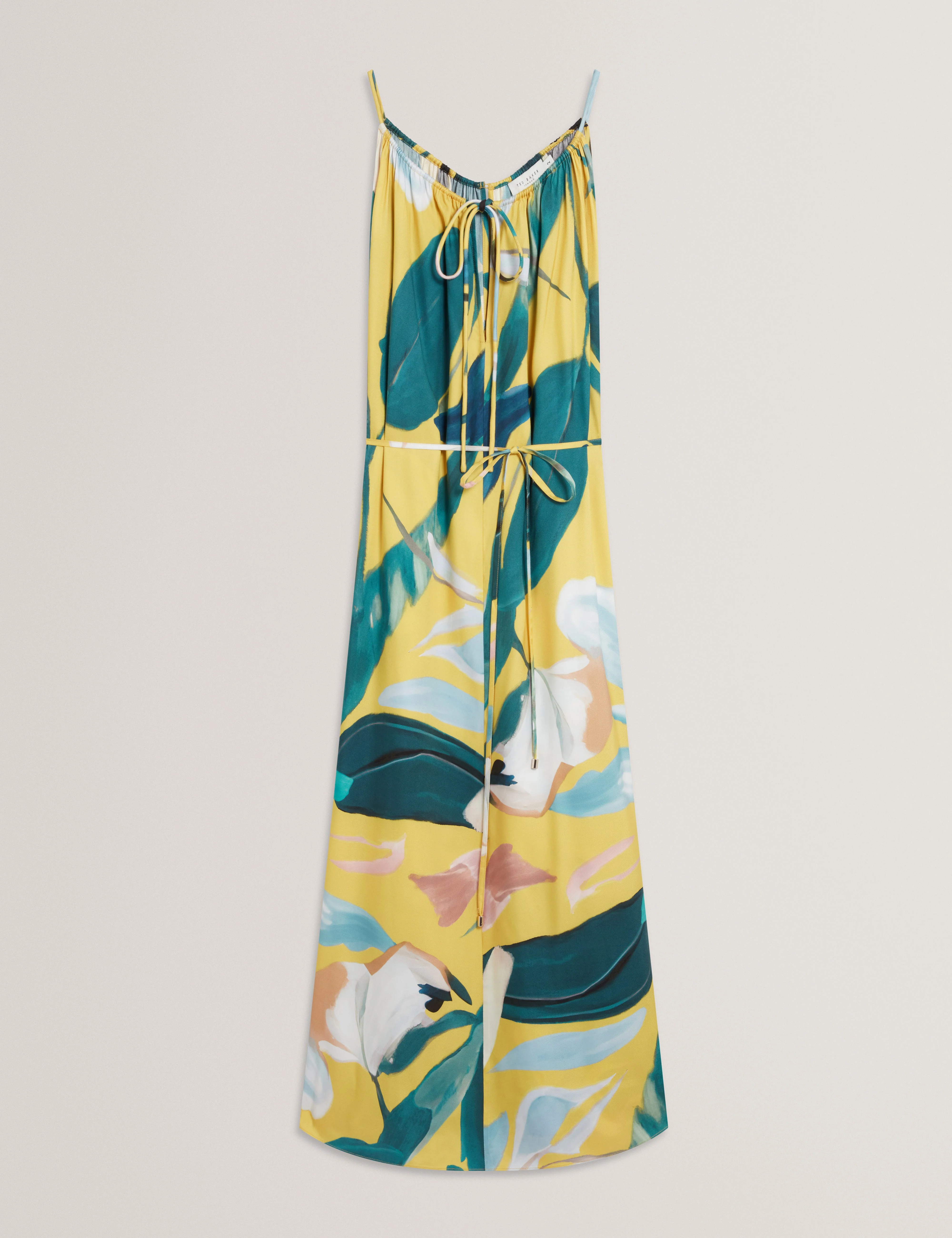 Reelia Halter Neck Midi Dress Yellow - Image 6