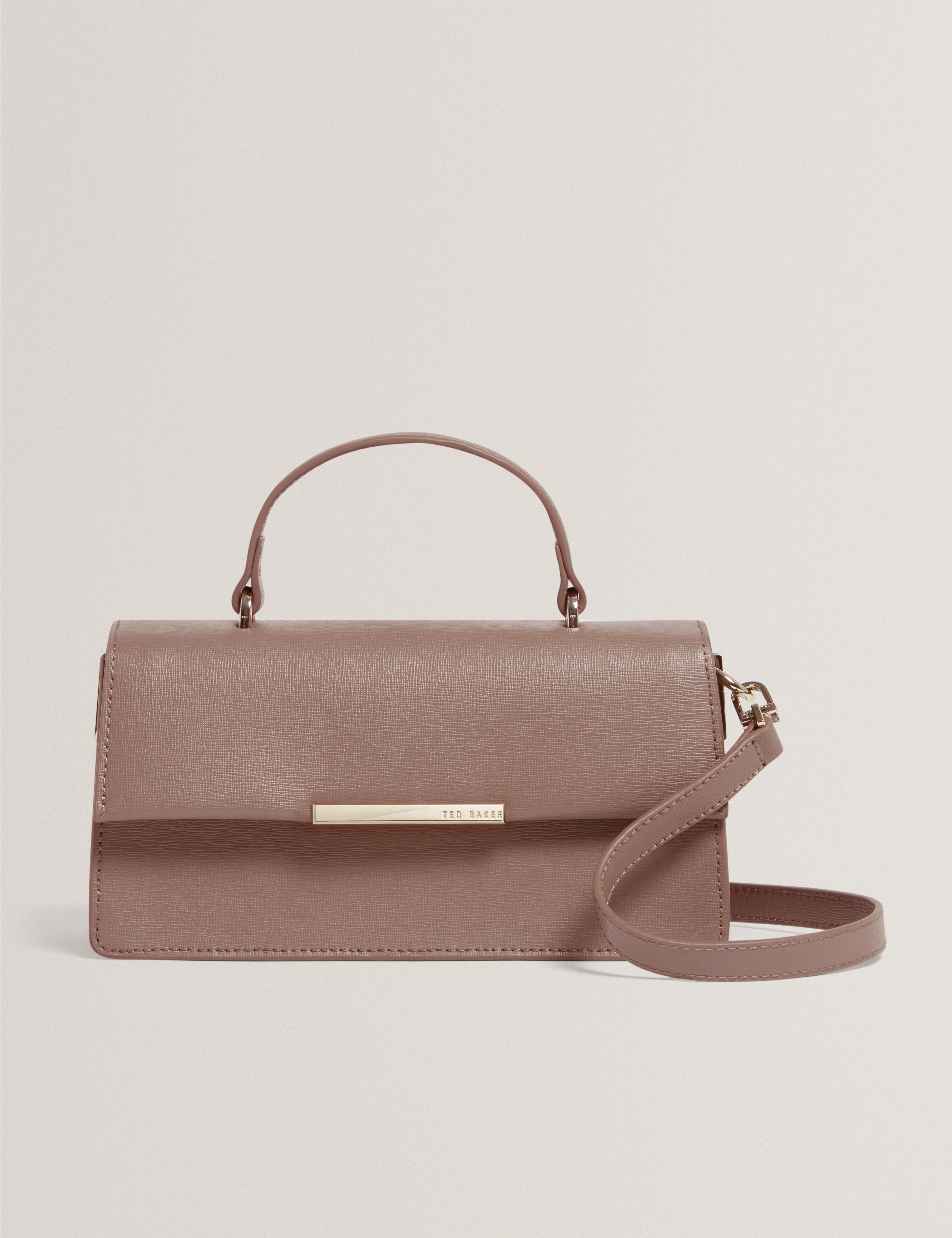 Rennye Elongated Bar Detail Cross Body Taupe