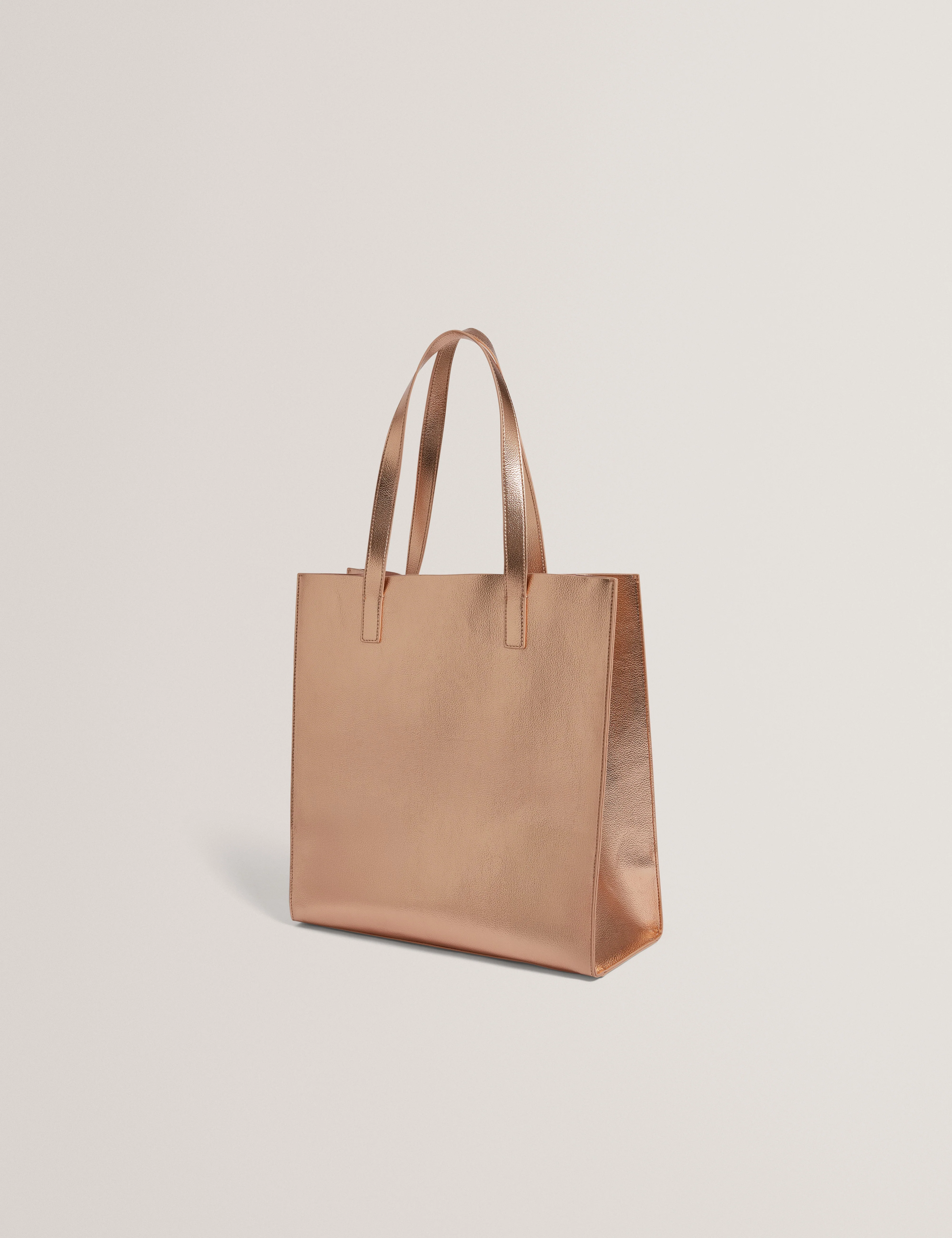 Rosmah Rose Detail Metallic Large Icon Bag Rosegd - Image 4