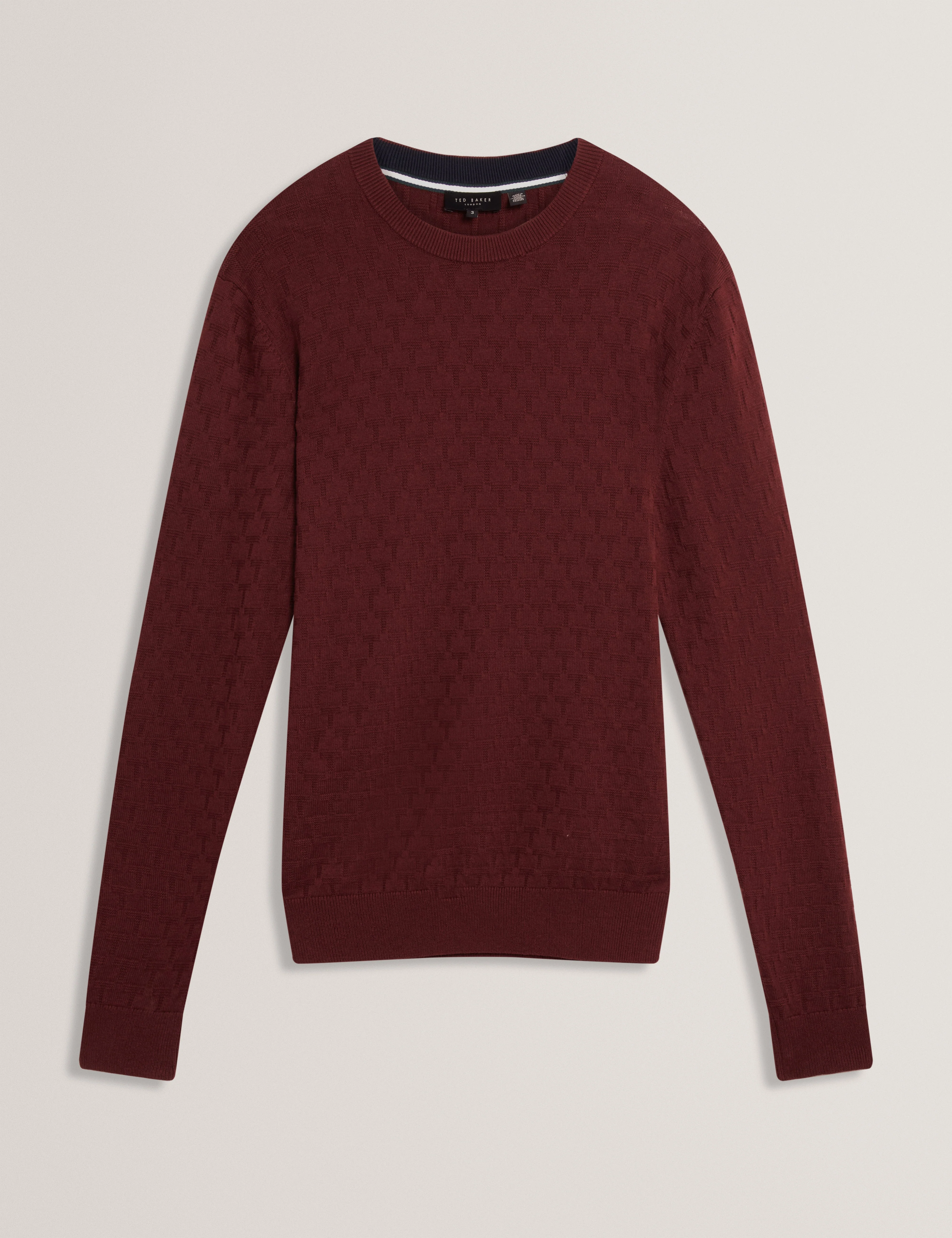 Sainsy T Stitch Crew Neck Maroon - Image 7
