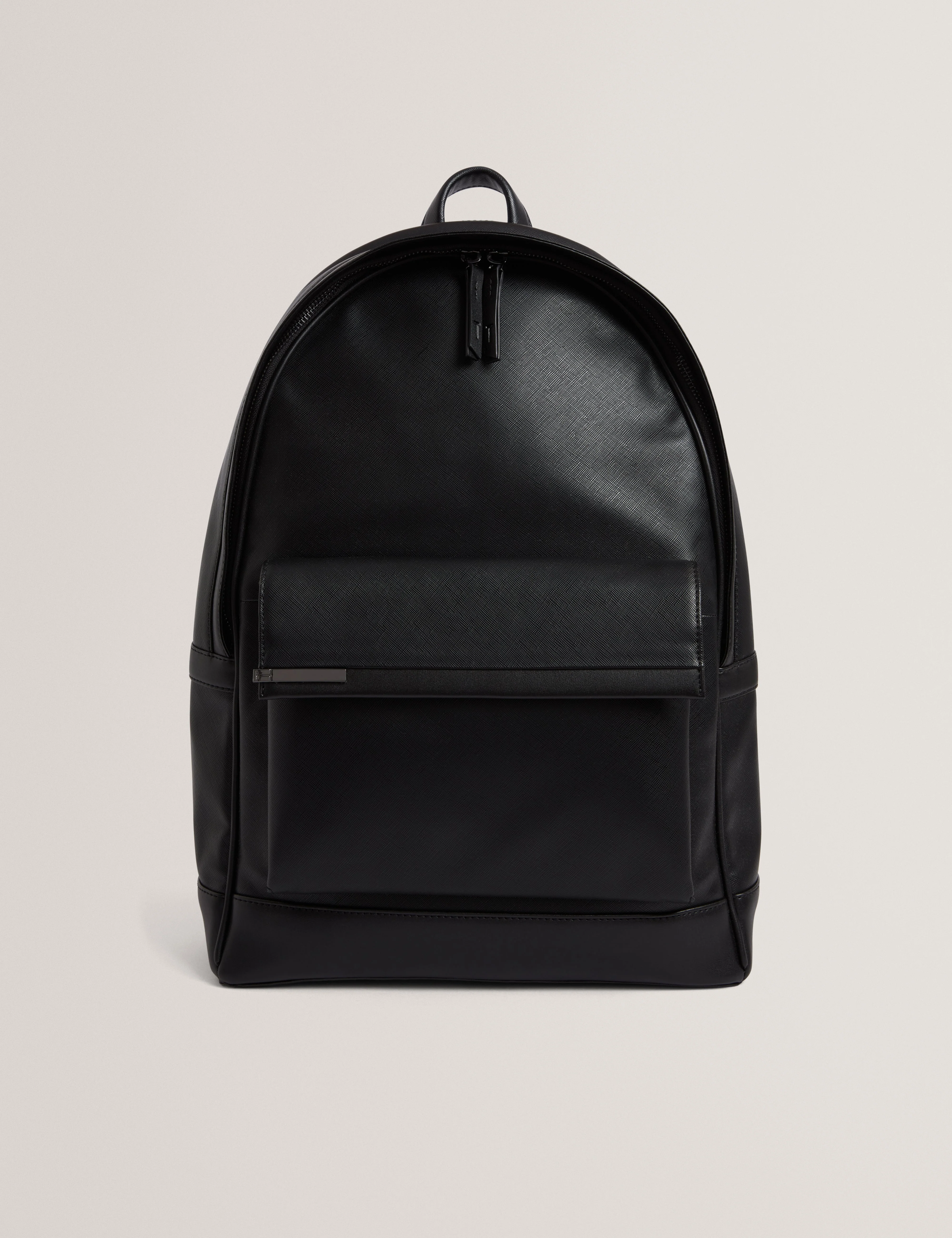 Samsons Tie Bar Detail Pu Backpack Black