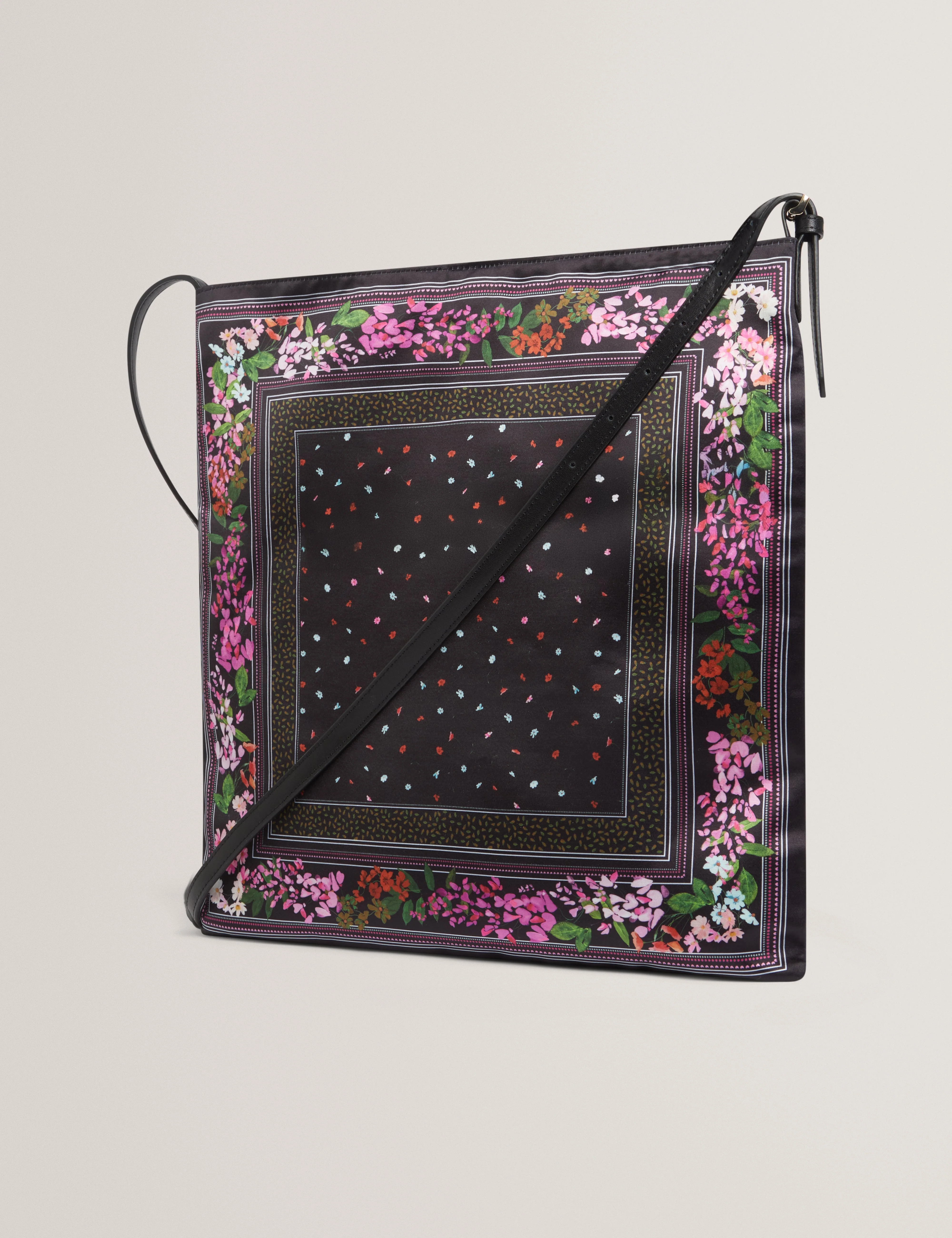 Sateeyn Satin Scarf Shoulder Bag Pink - Image 3