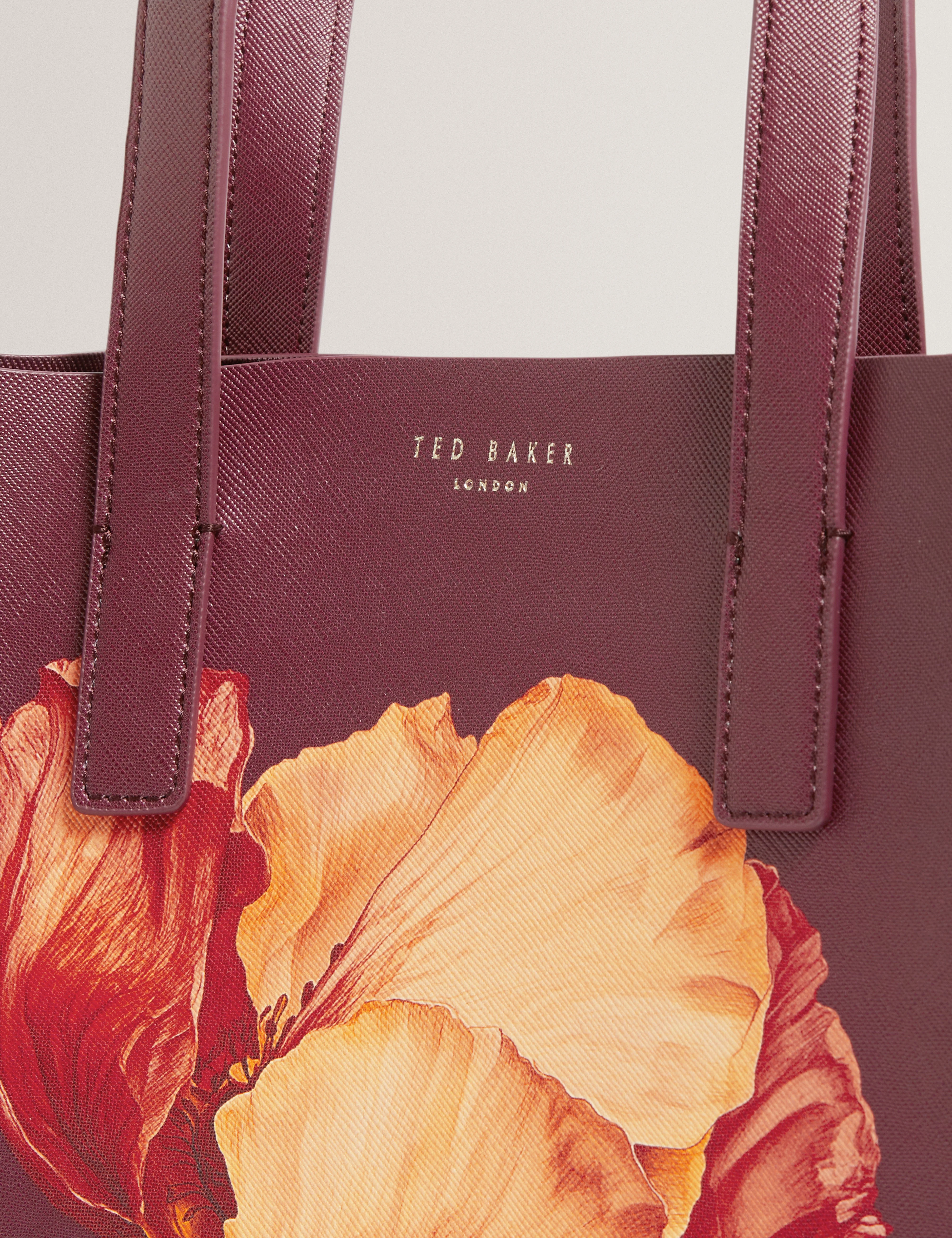Shimina Printed Flower Small Icon Bag Wine - Image 3