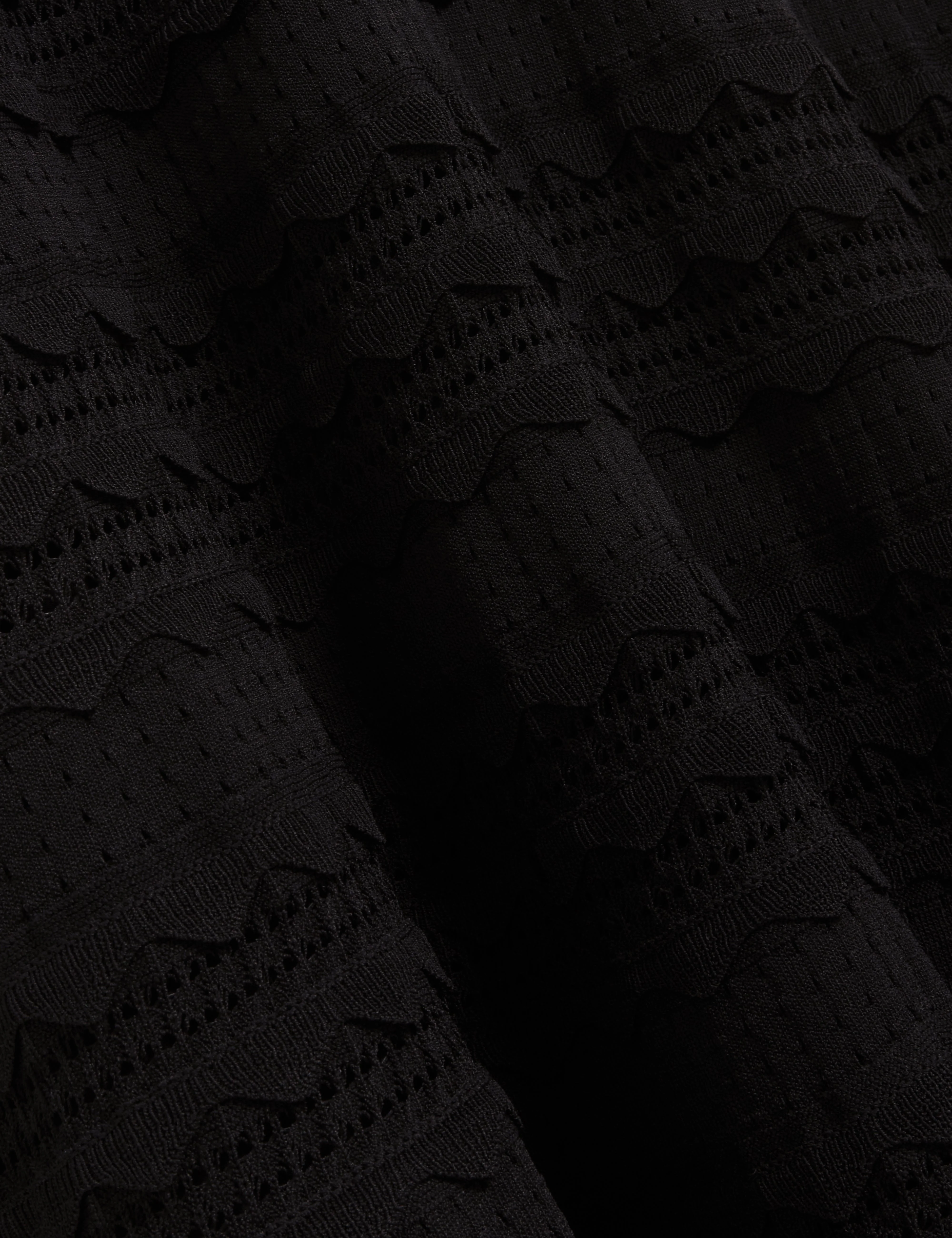 Soleane Halter Neck Knitted Midi Dress Black - Image 3