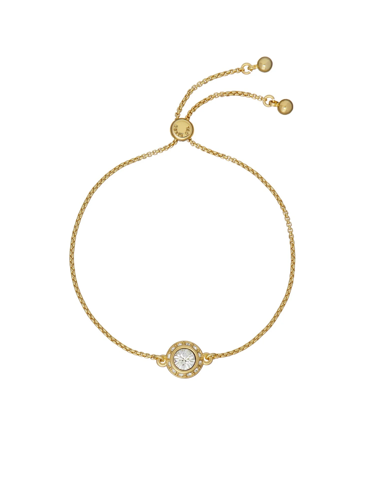Soleta Solitaire Sparkle Crystal Adjust Gold - Image 2