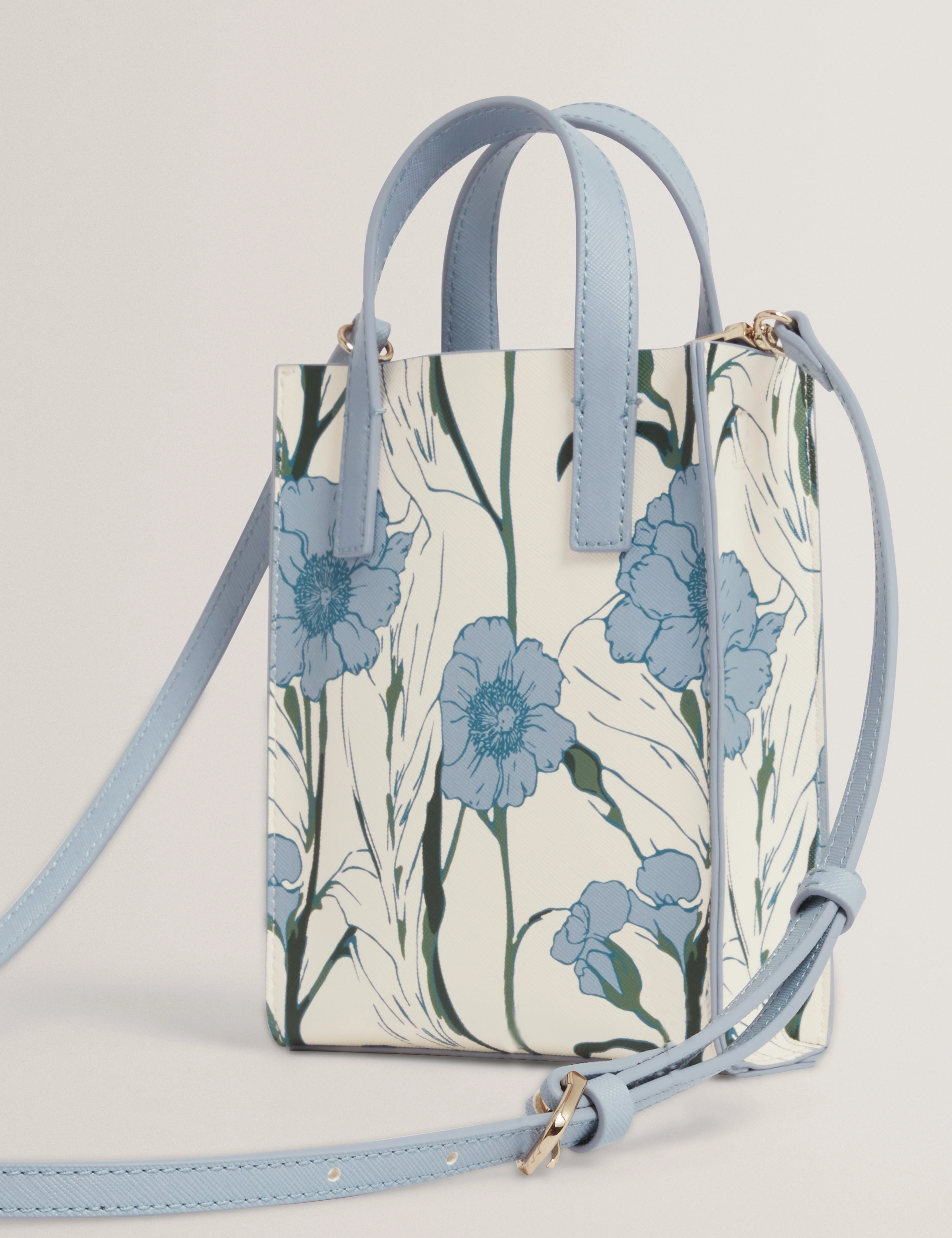 Taecon Floral Print Mini Icon Bag White - Image 4