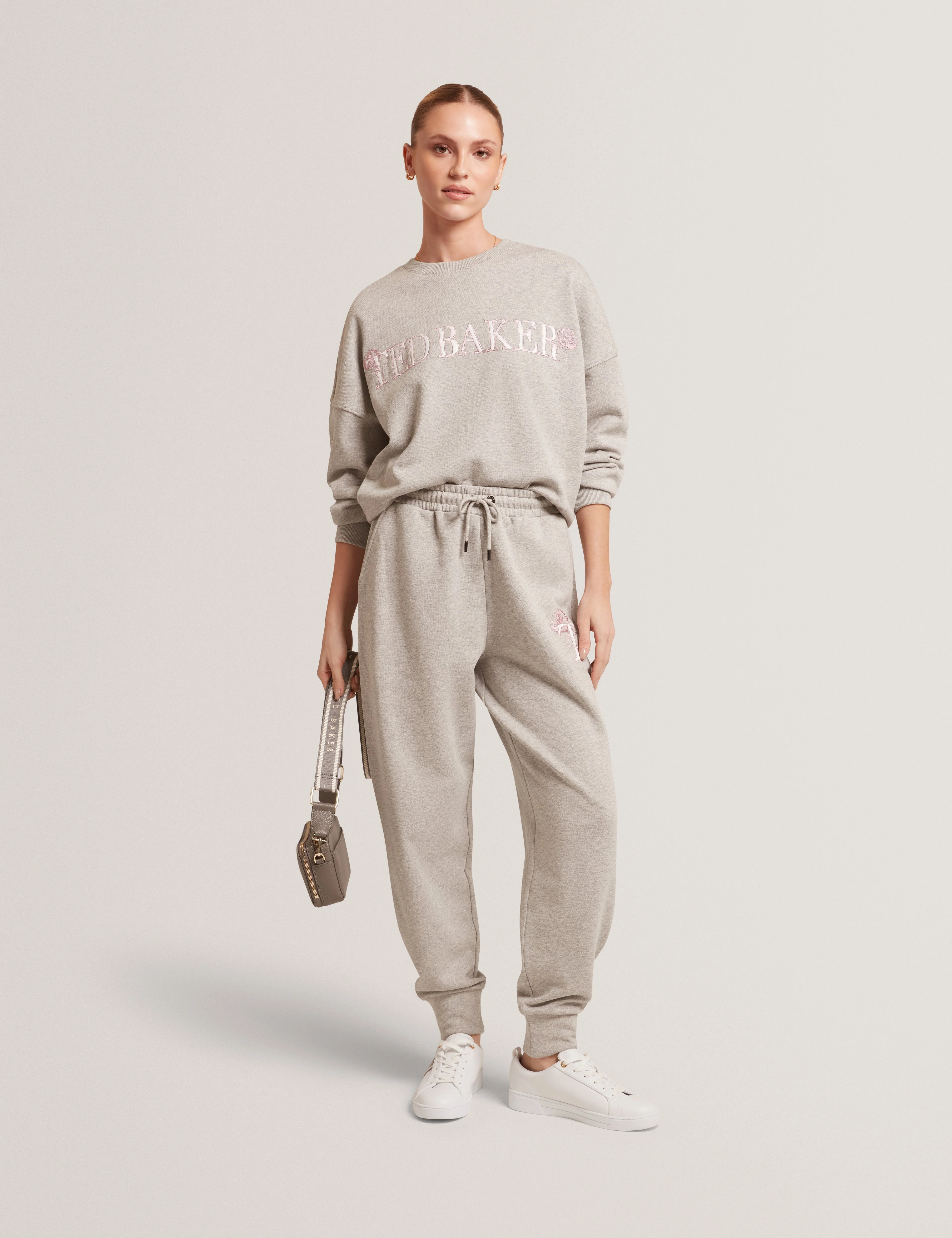 Tanlie Branded Embroidery Sweatshirt Grey - Image 2