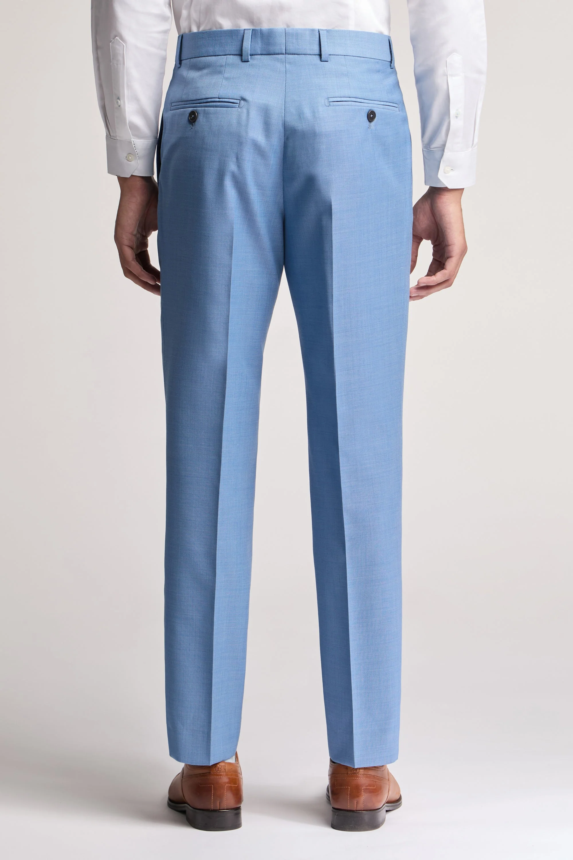 Airforce Blue Sharkskin Trouser Blue - Image 2