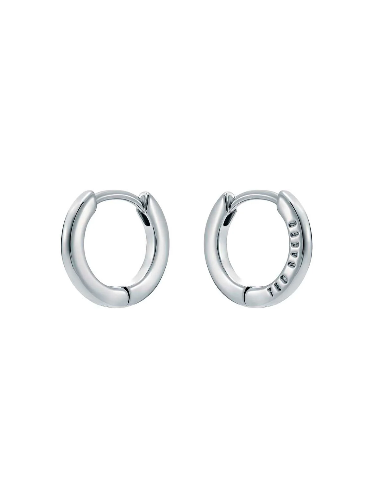 Crislie Logo Hoop Earrings (12Mm) Silver - Image 4