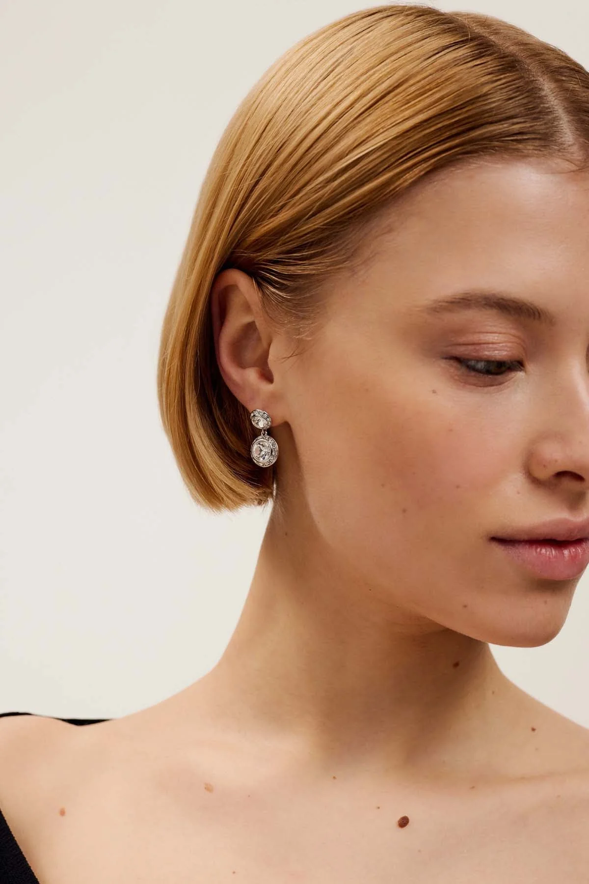 Sollia Solitaire Sparkle Crystal Drop Eearrings Crystal