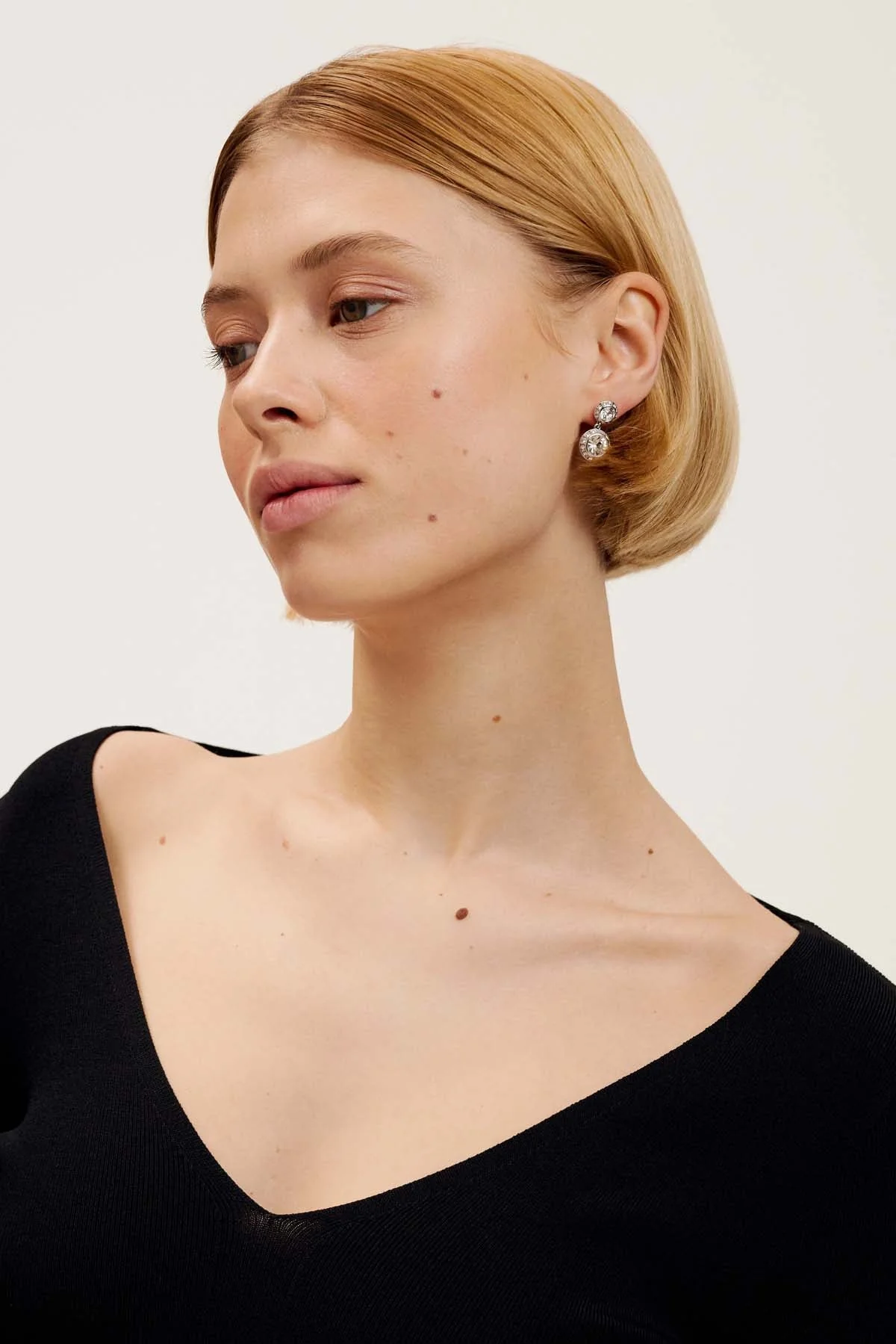 Sollia Solitaire Sparkle Crystal Drop Eearrings Crystal - Image 5