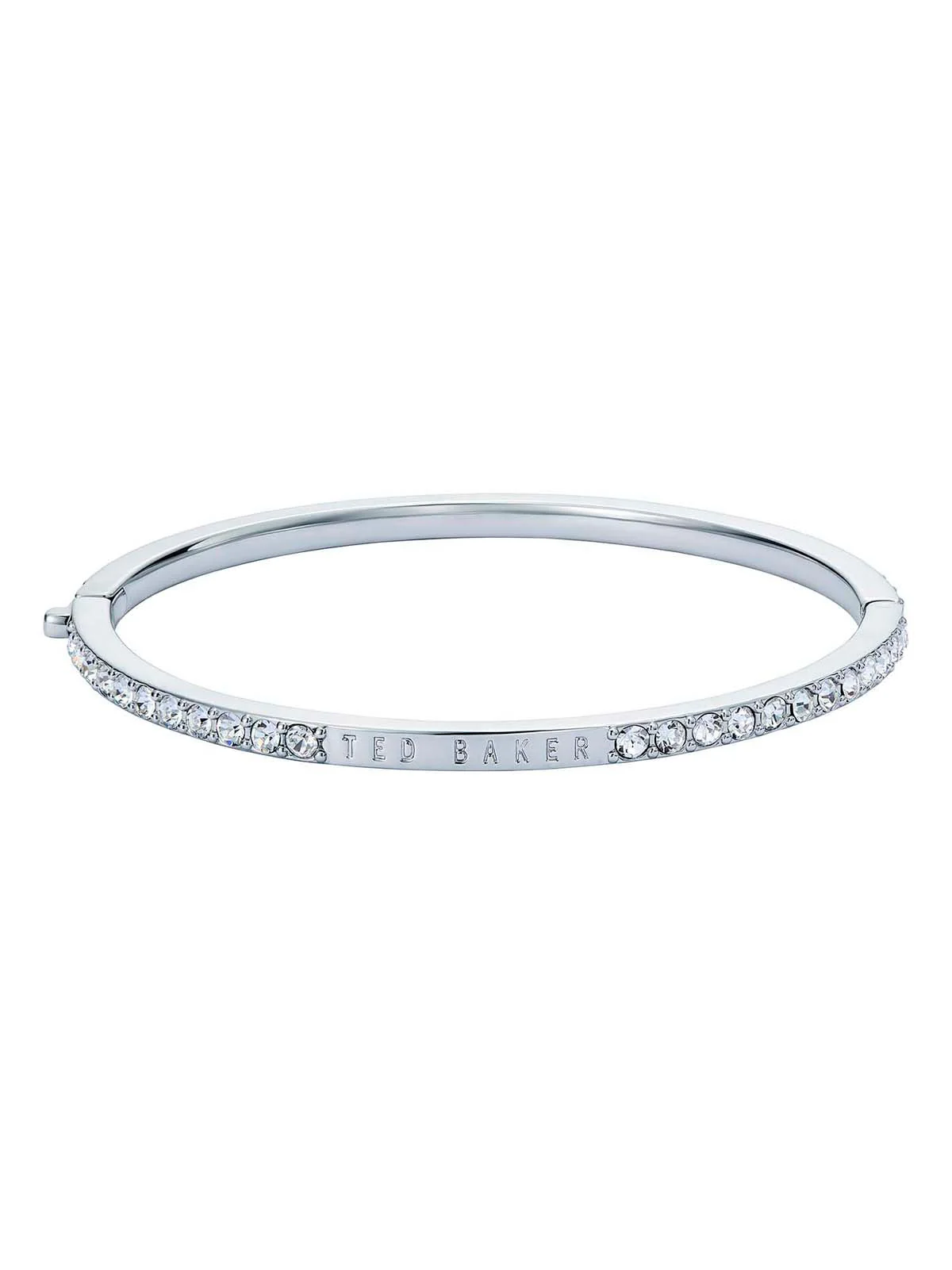 Claudia Narrow Crystal Hinged Bangle Bracelet Crystal - Image 5