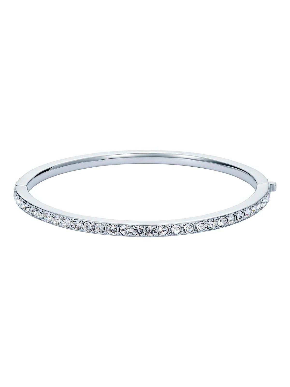 Claudia Narrow Crystal Hinged Bangle Bracelet Crystal - Image 7