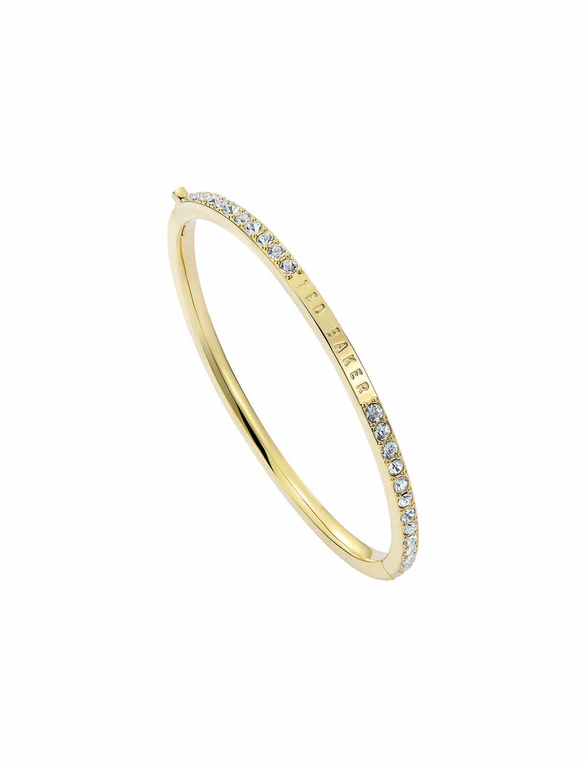 Claudia Narrow Crystal Hinged Bangle Bracelet Crystal - Image 2