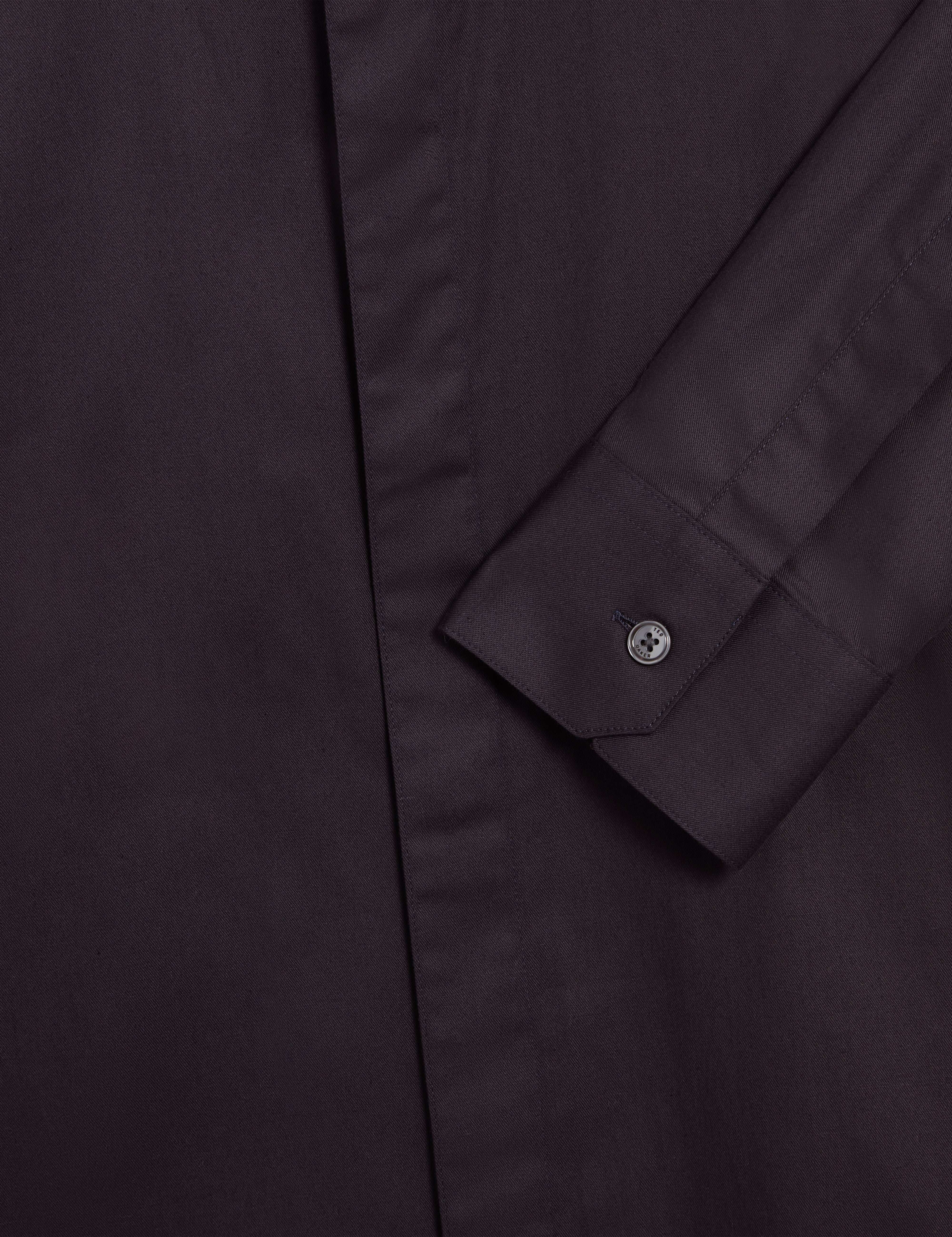 Tibor Long Sleeve Regular Fit Smart Twill Shirt Navy - Image 3