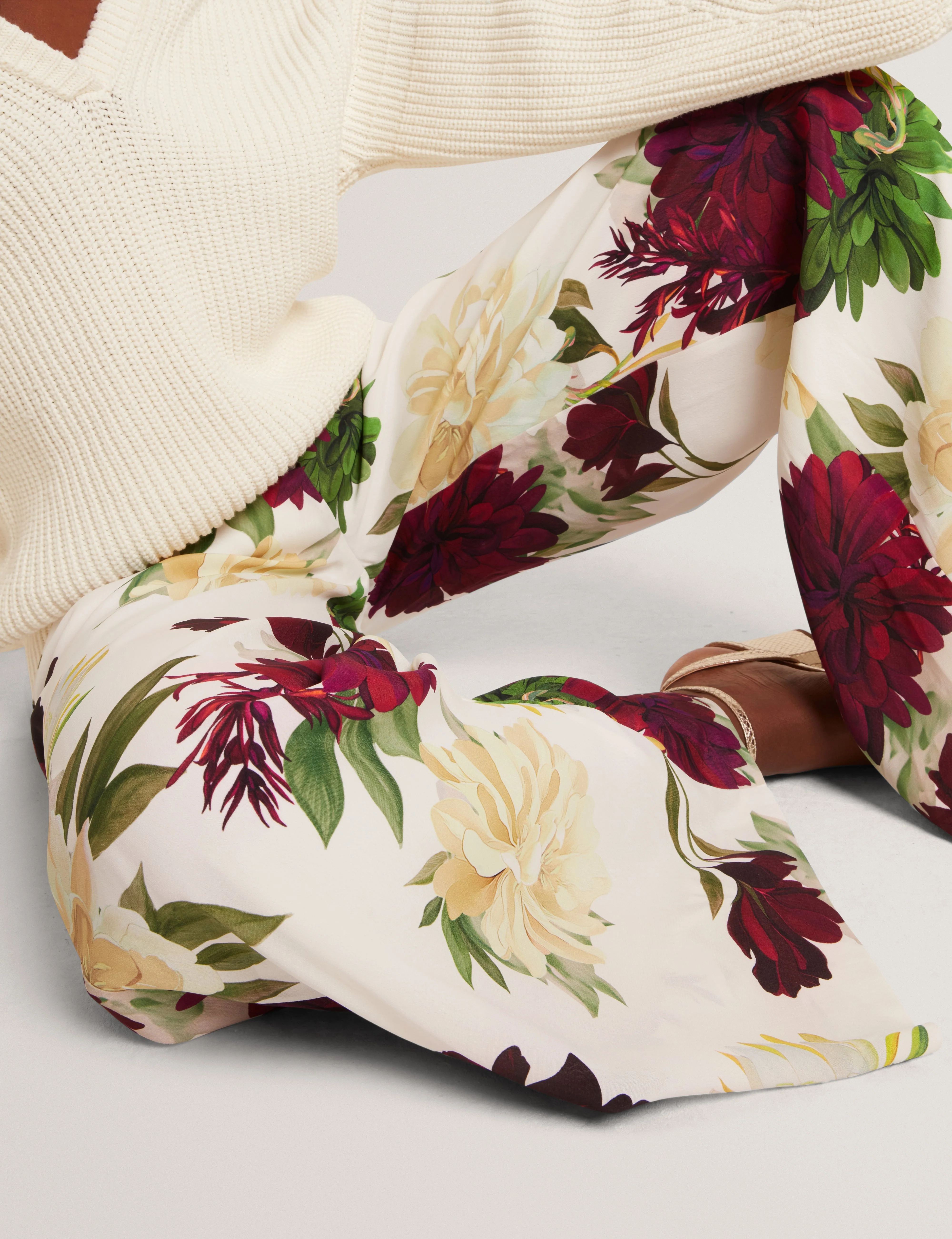 Tomasia Printed Trouser Ivory - Image 4