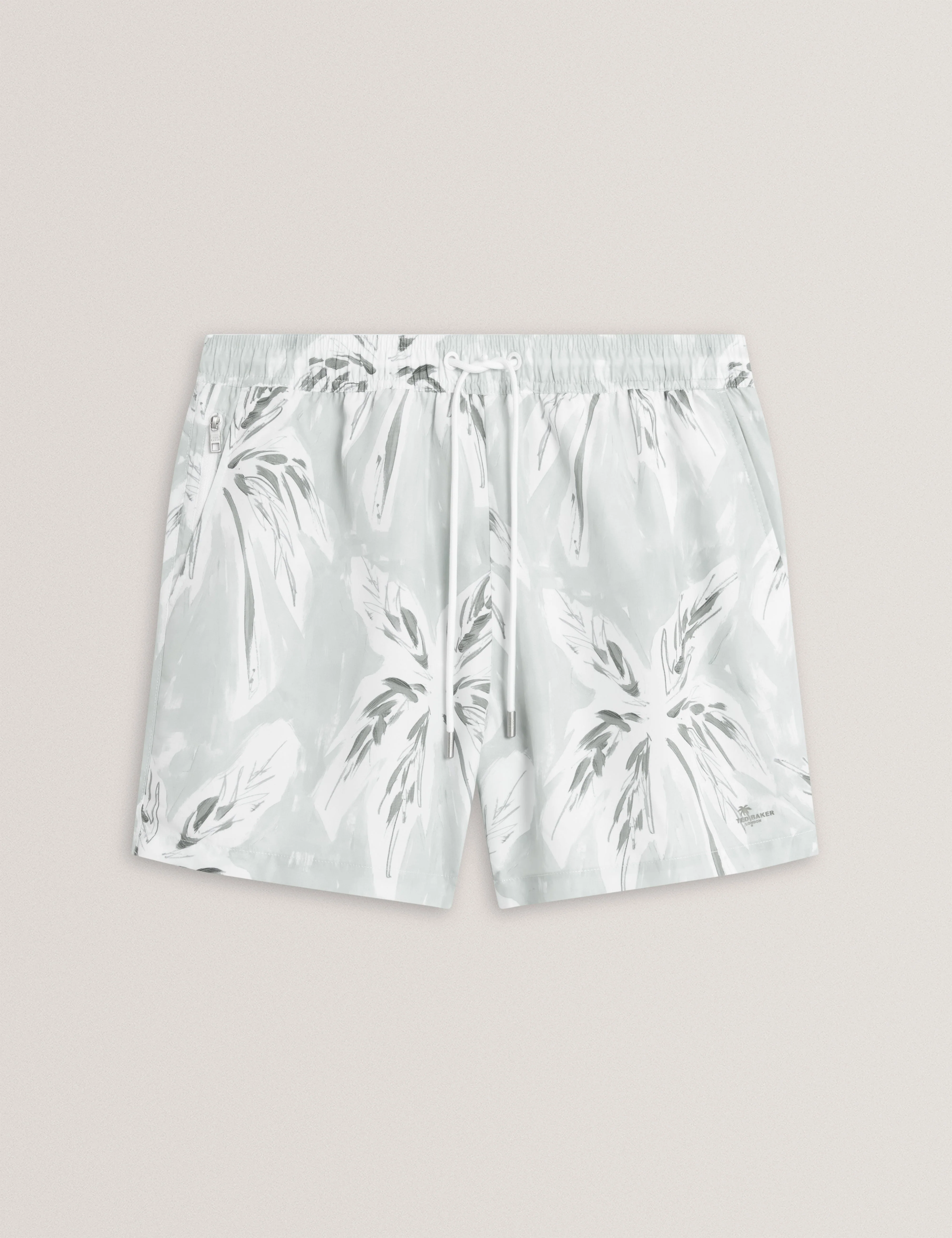 Verdes Palm Print Swim Short Lt-Green
