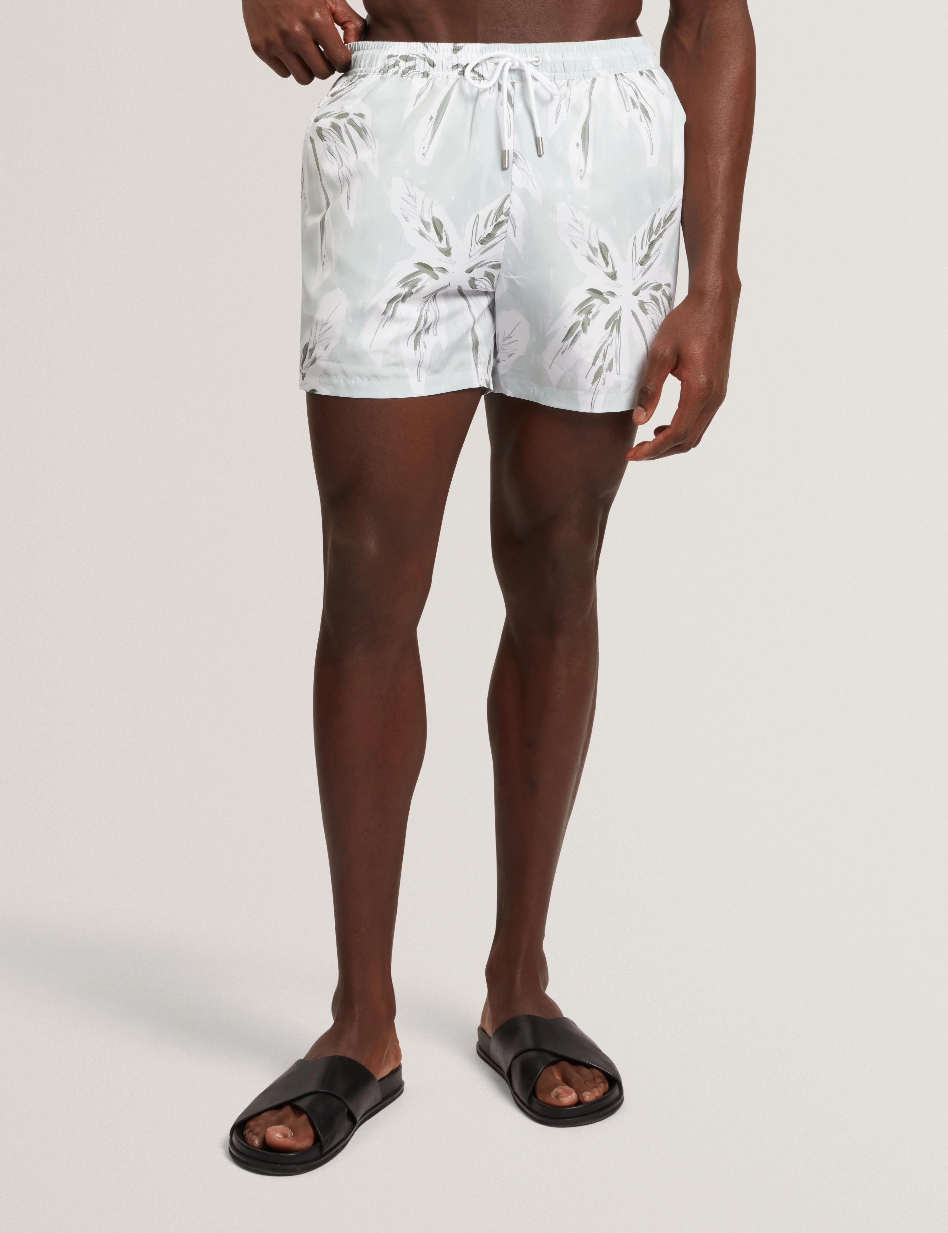Verdes Palm Print Swim Short Lt-Green - Image 2